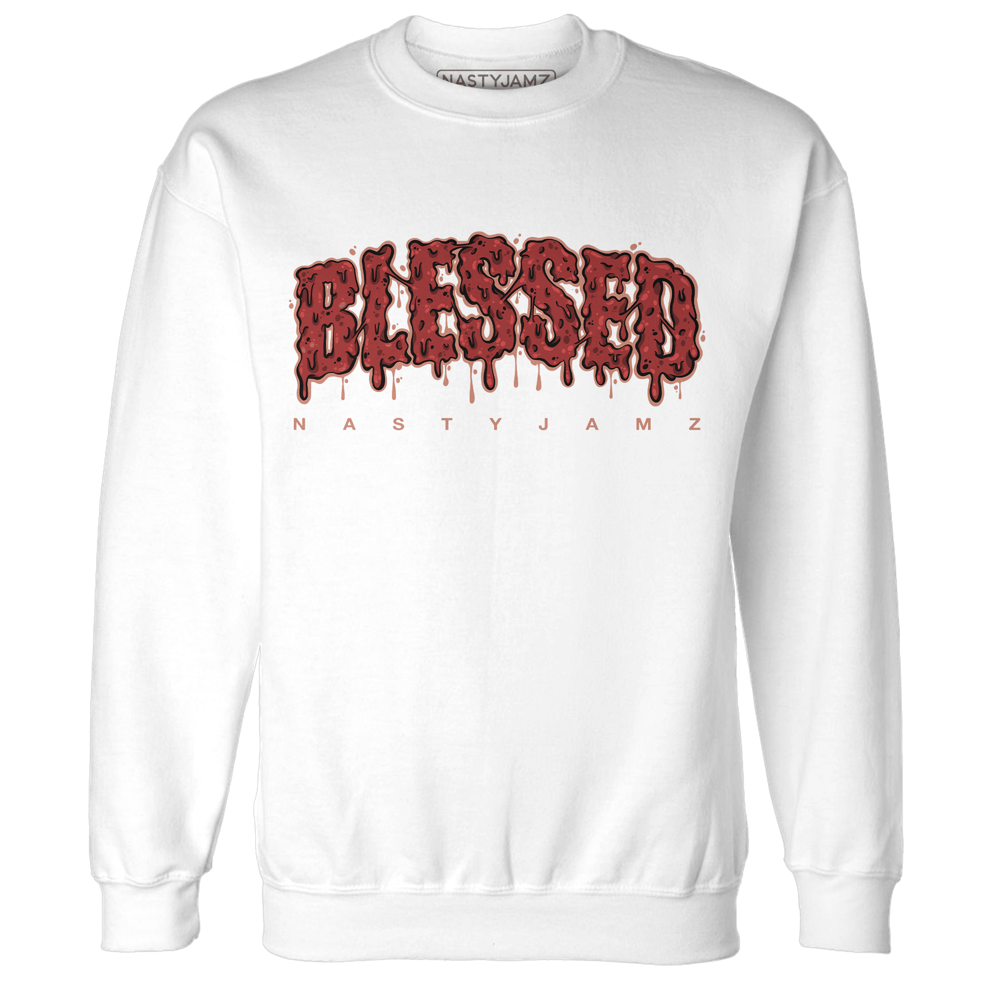 Dune Red 13s Sweatshirt Match Blessed Text - NastyJamz