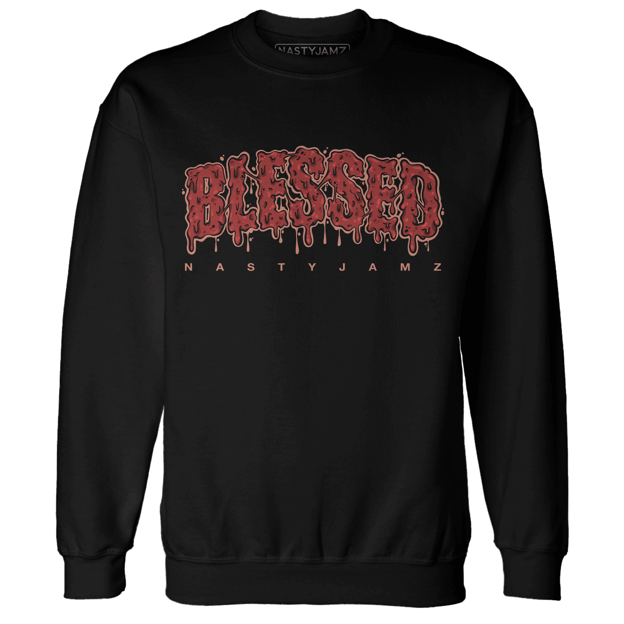 Dune Red 13s Sweatshirt Match Blessed Text - NastyJamz