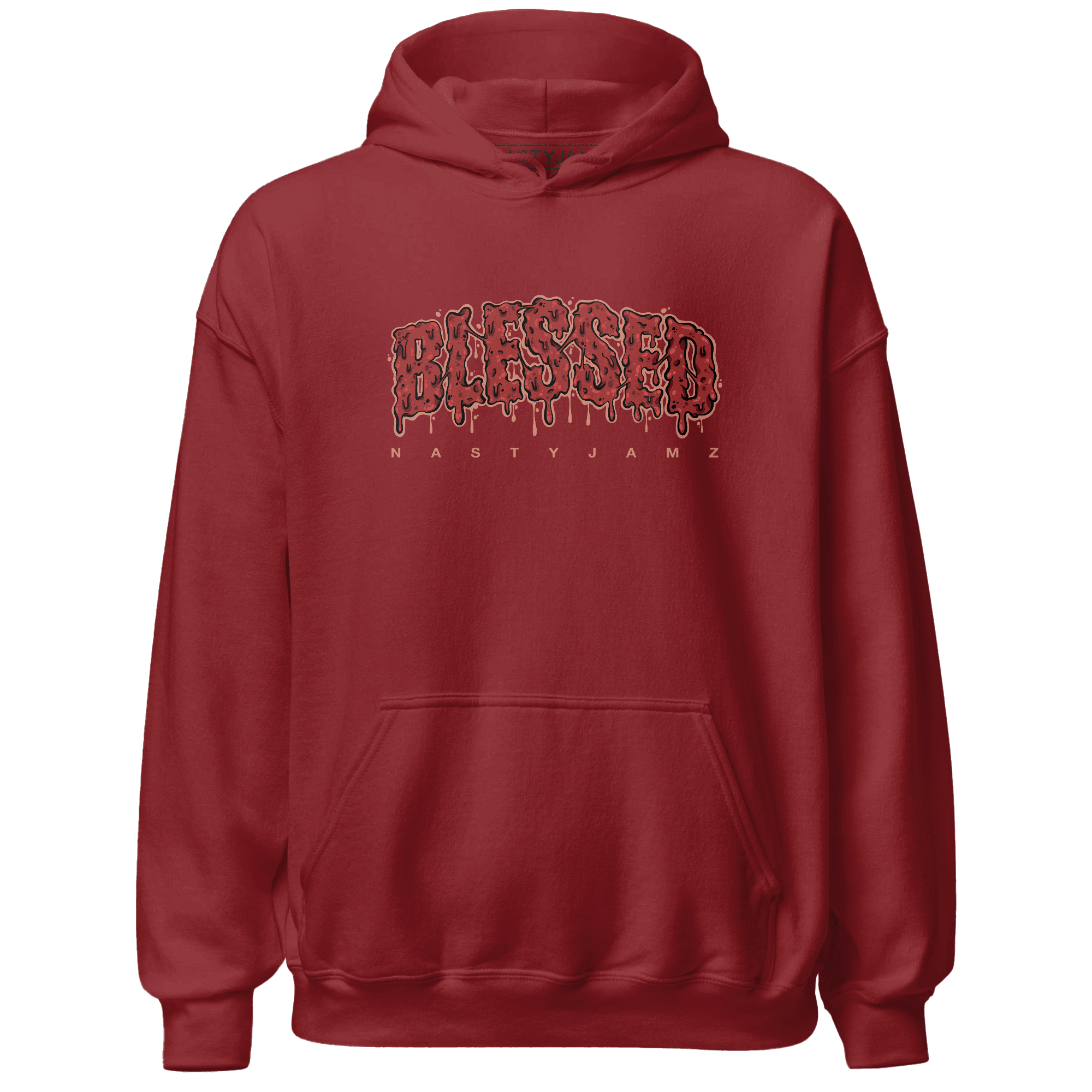 Dune Red 13s Hoodie Match Blessed Text - NastyJamz