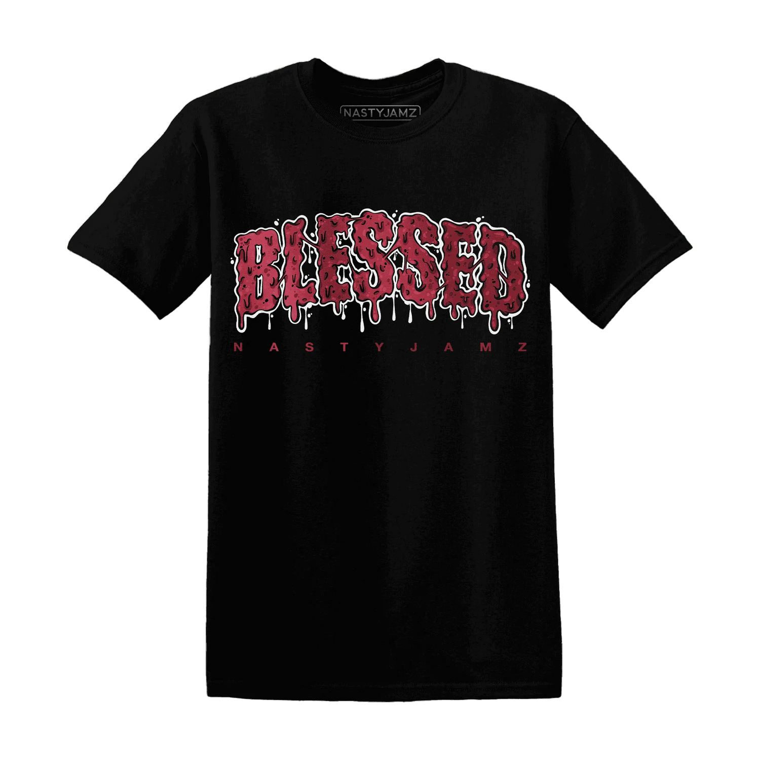 High-85-Metallic-Burgundy-1s-T-Shirt-Match-Blessed-Text