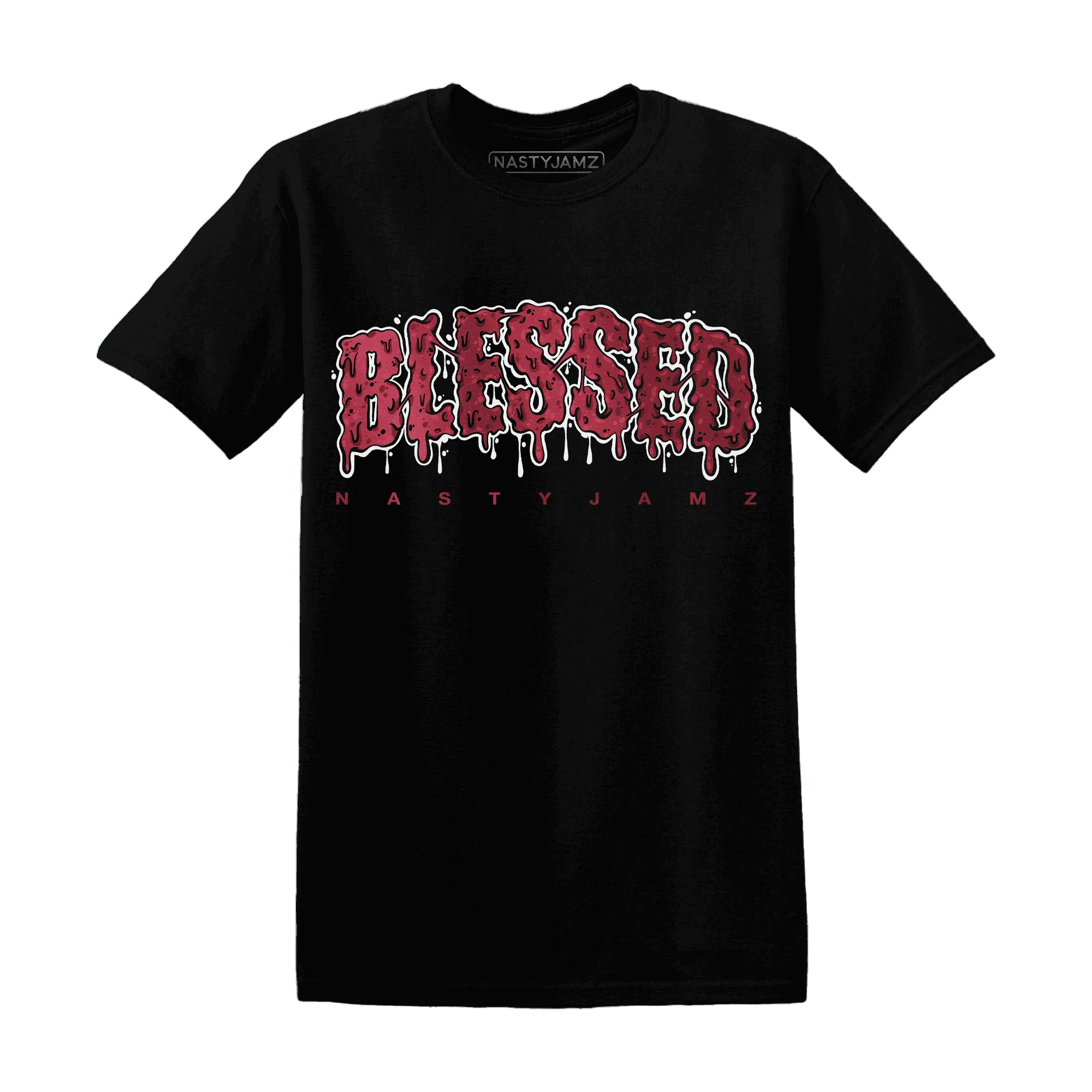 High-85-Metallic-Burgundy-1s-T-Shirt-Match-Blessed-Text