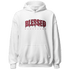 High 85 Metallic Burgundy 1s Hoodie Match Blessed Text - NastyJamz