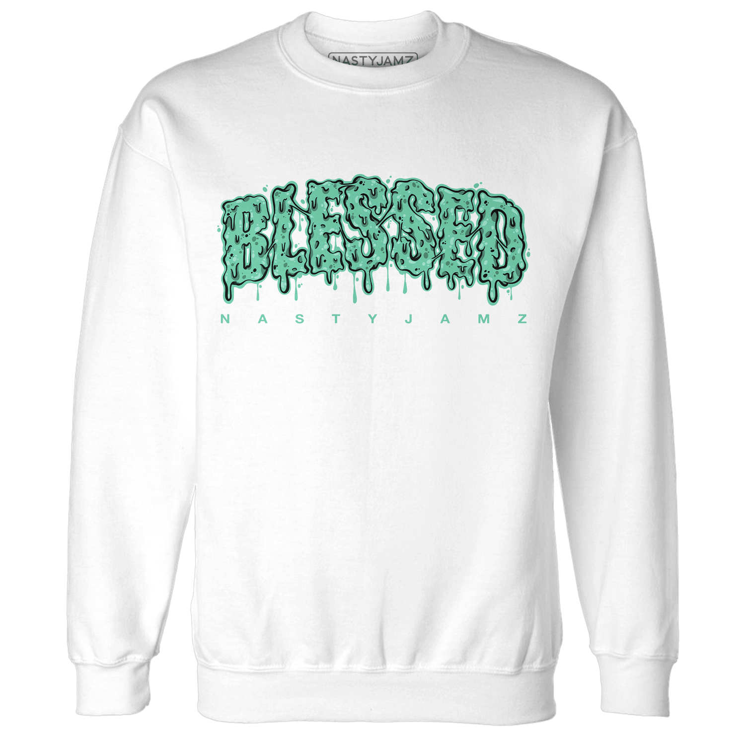 High OG Green Glow 1s Sweatshirt Match Blessed Text - NastyJamz