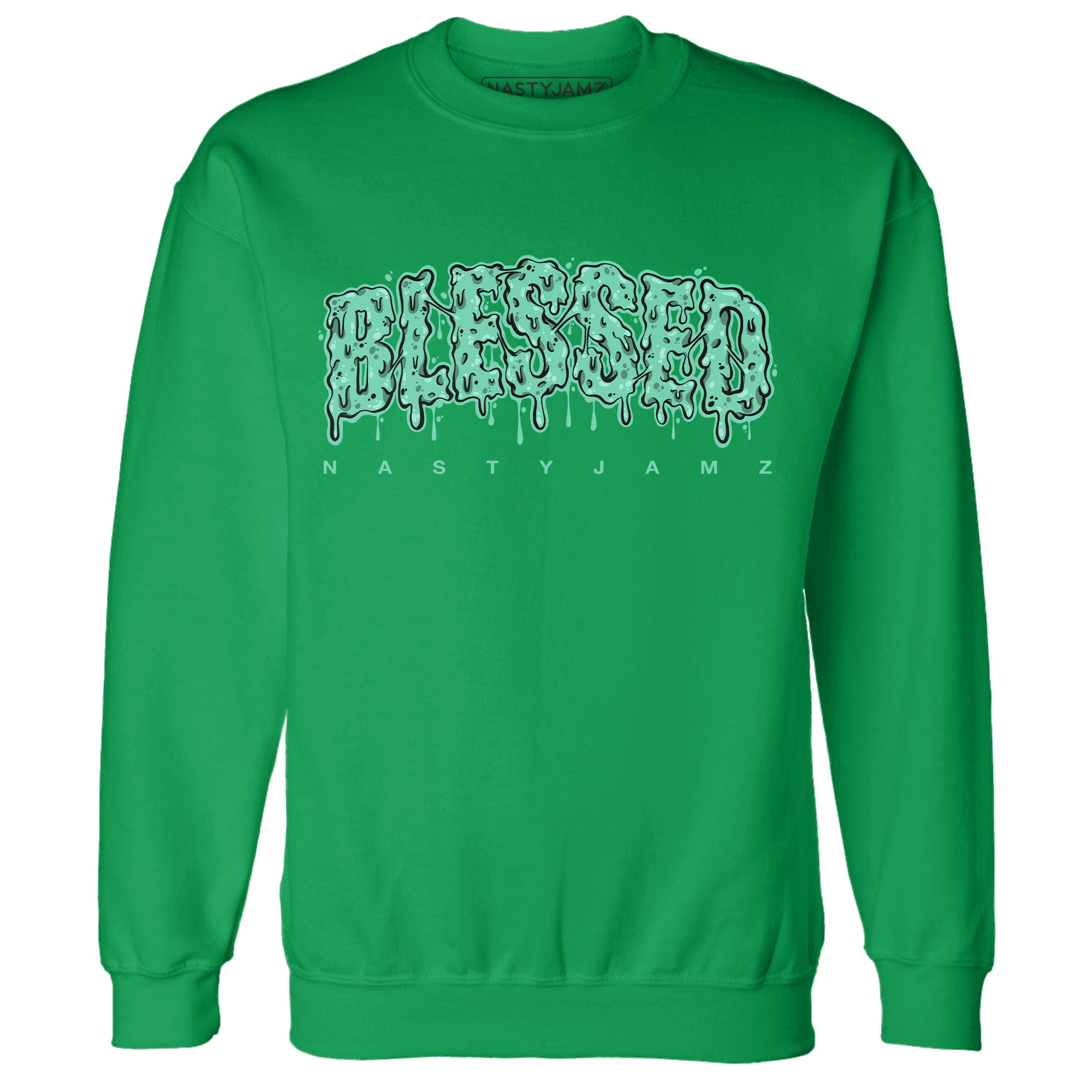 High OG Green Glow 1s Sweatshirt Match Blessed Text - NastyJamz