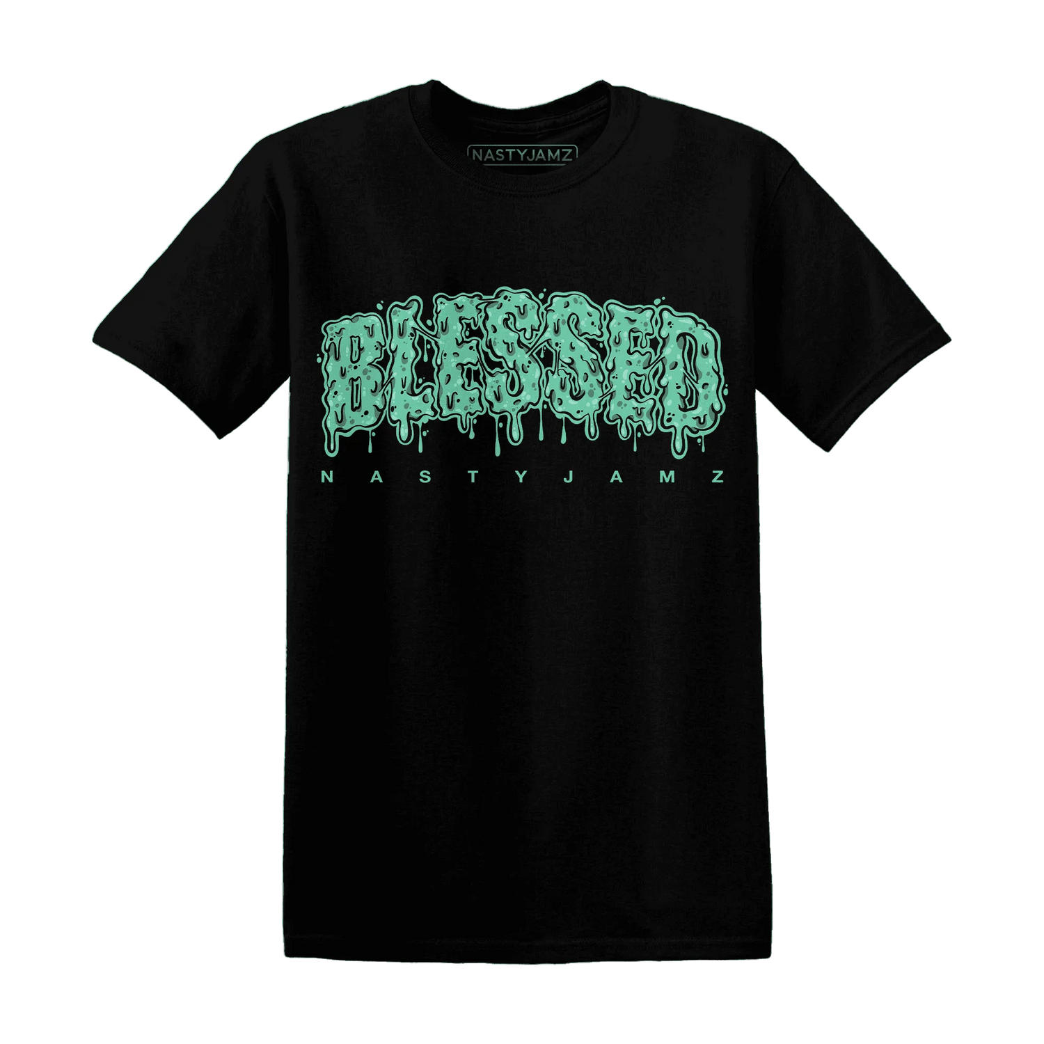 High-OG-Green-Glow-1s-T-Shirt-Match-Blessed-Text
