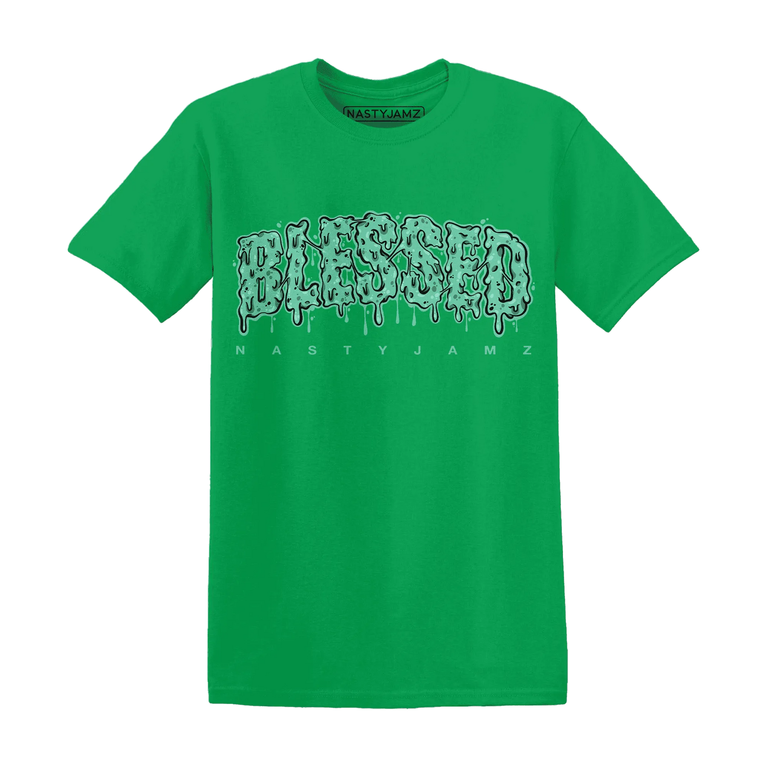 High-OG-Green-Glow-1s-T-Shirt-Match-Blessed-Text