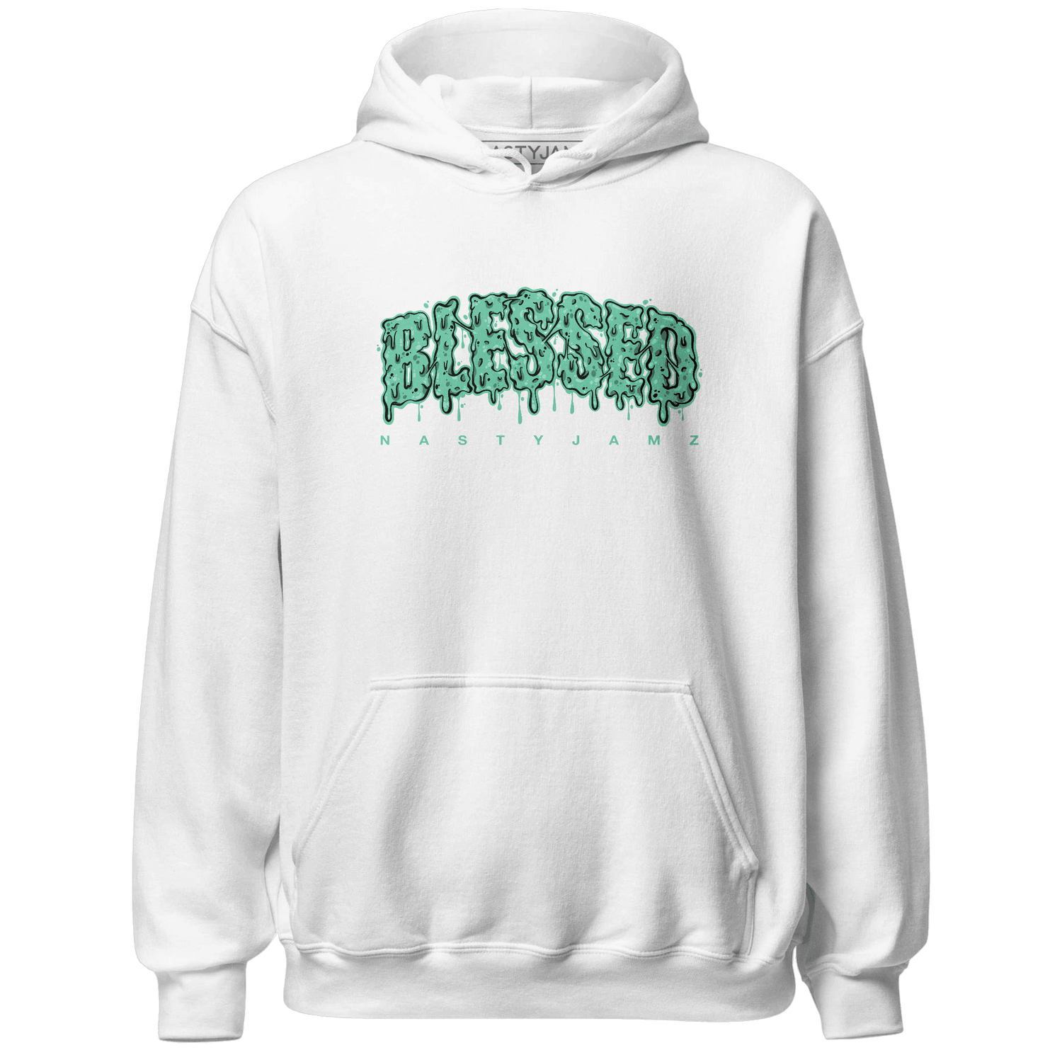 High OG Green Glow 1s Hoodie Match Blessed Text - NastyJamz