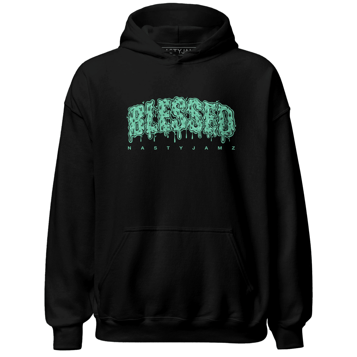 High OG Green Glow 1s Hoodie Match Blessed Text - NastyJamz
