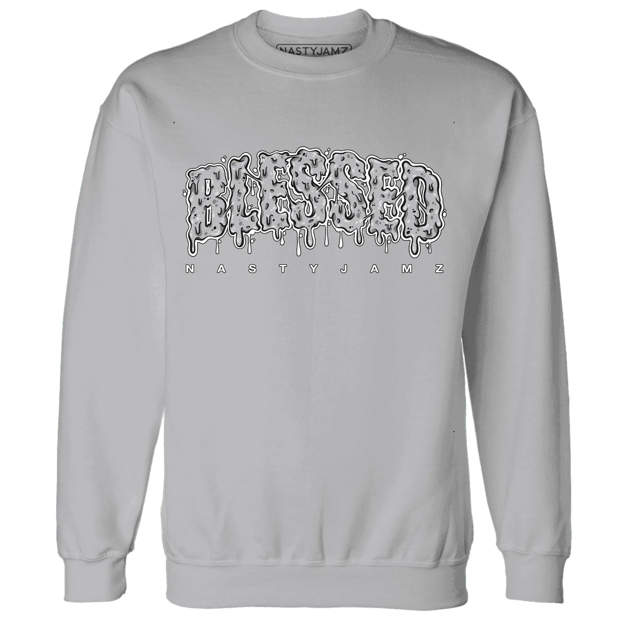 Wolf-Grey-1s-Sweatshirt-Match-Blessed-Text