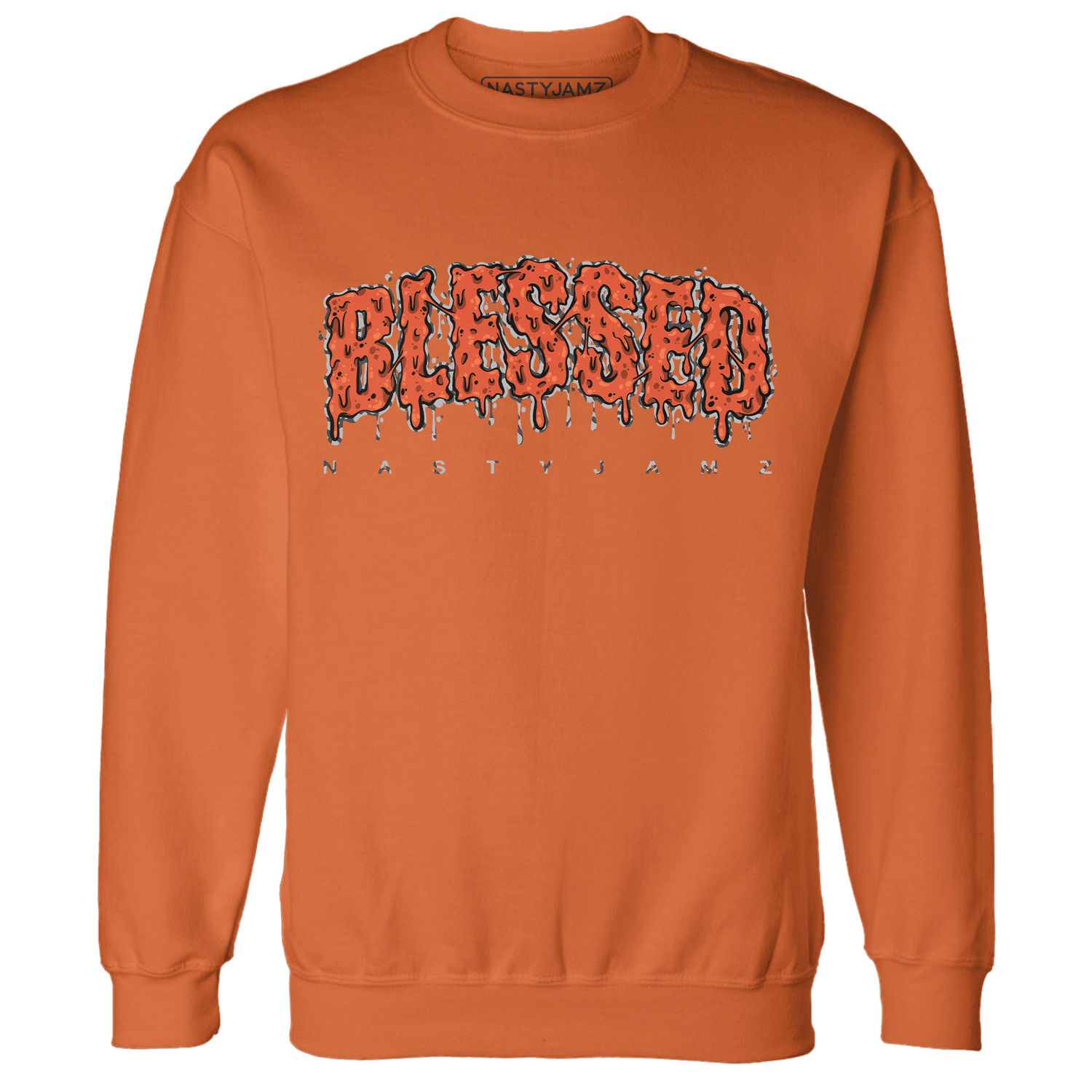 Georgia Peach 3s Sweatshirt Match Blessed Text - NastyJamz