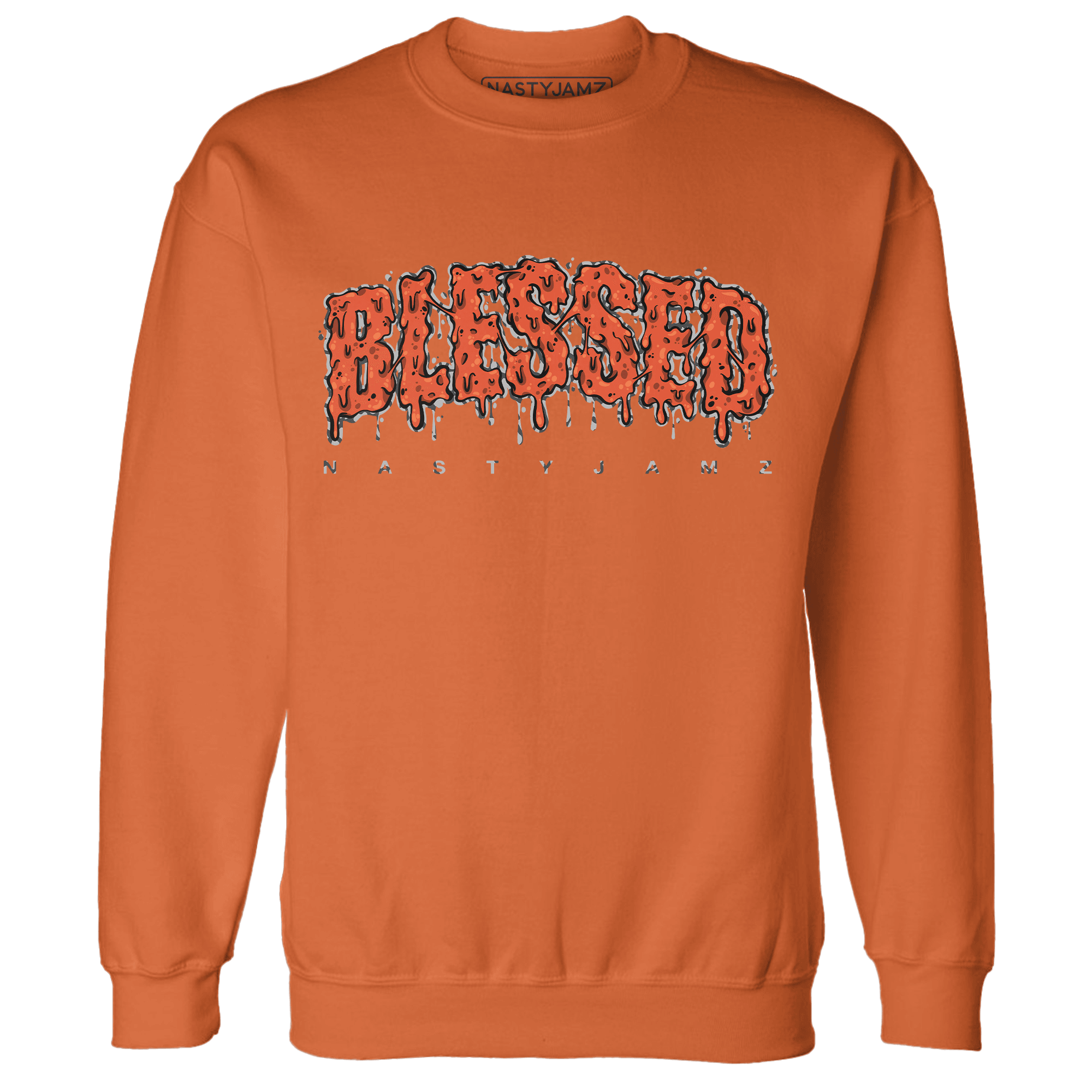 Georgia Peach 3s Sweatshirt Match Blessed Text - NastyJamz