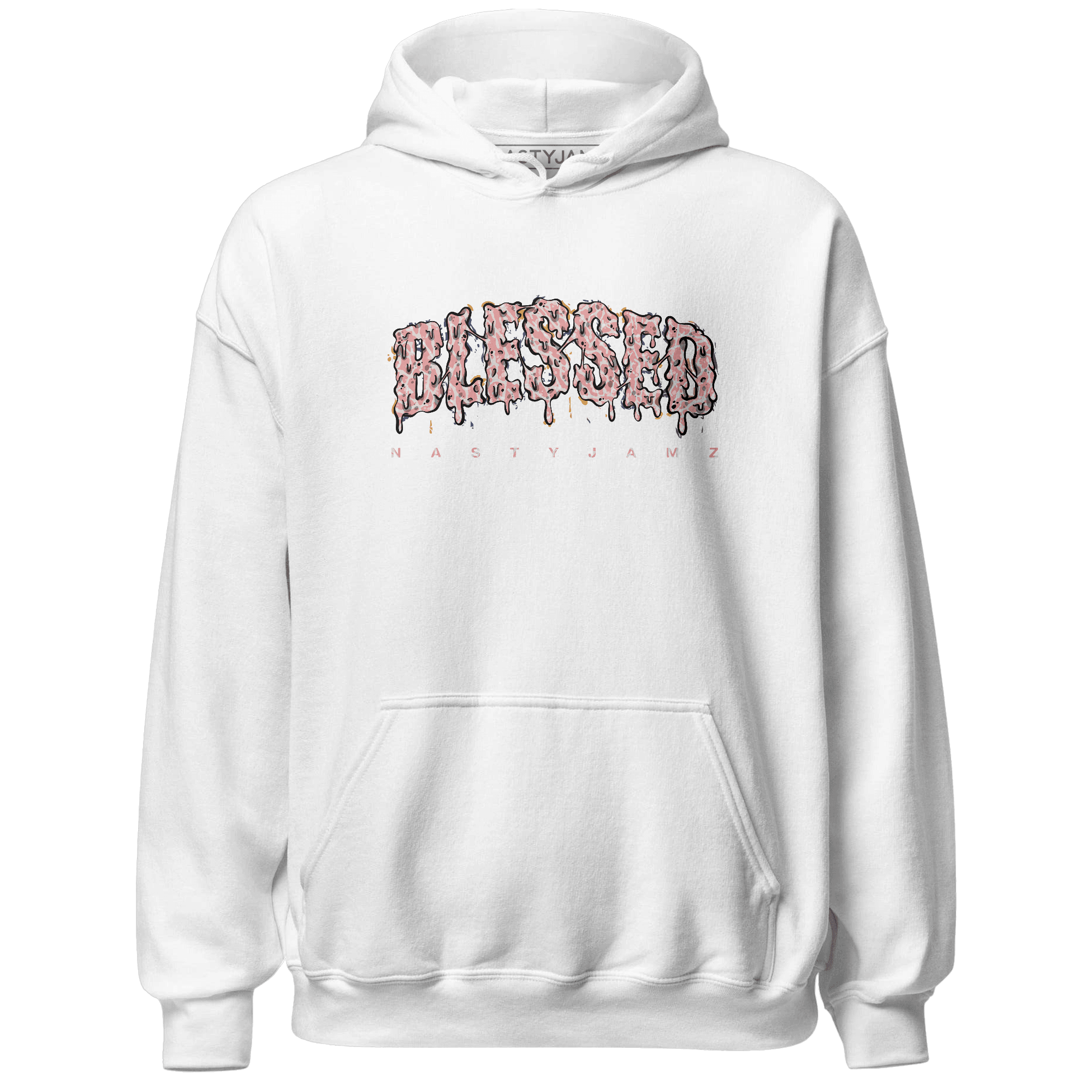 Red Stardust 3s Hoodie Match Blessed Text - NastyJamz