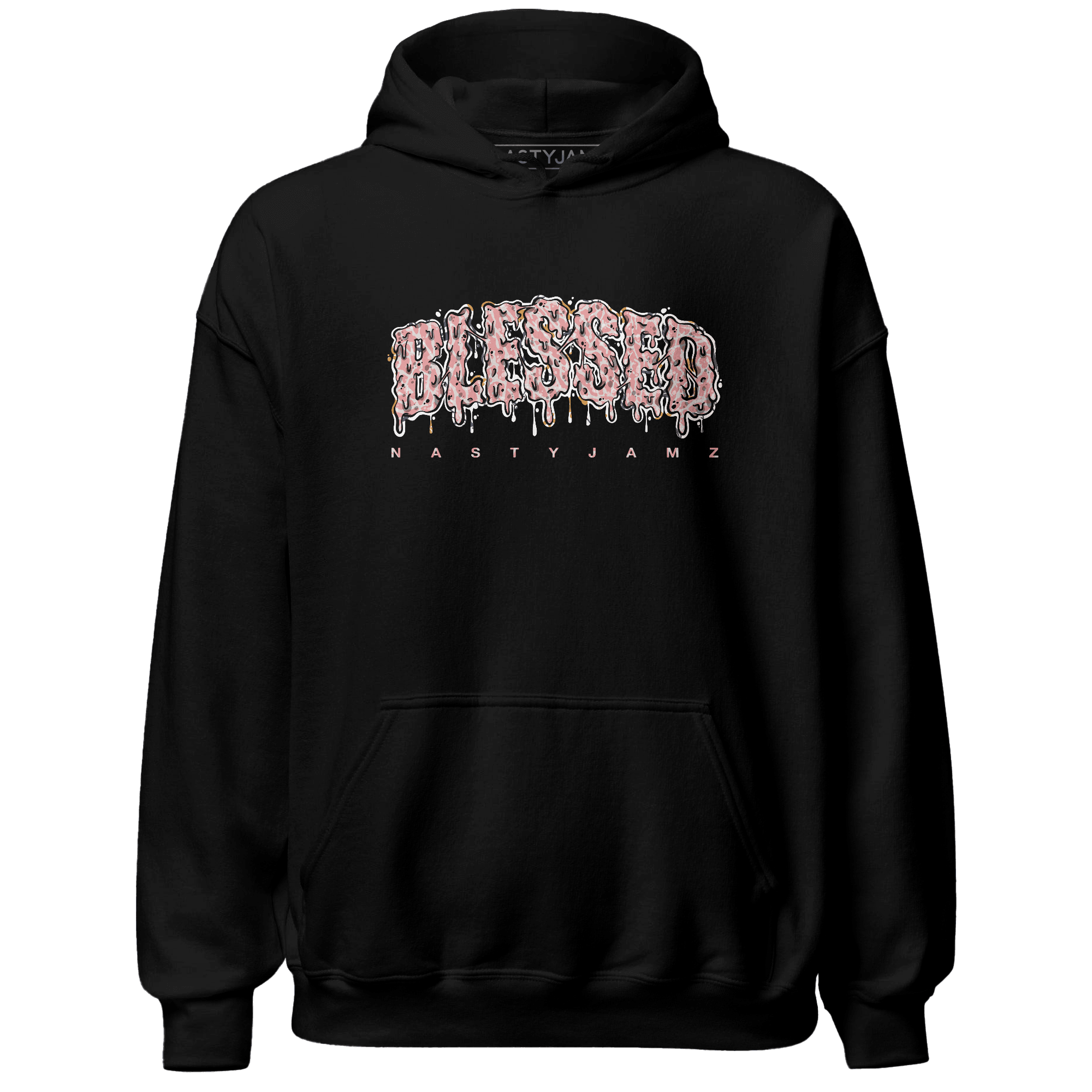 Red Stardust 3s Hoodie Match Blessed Text - NastyJamz