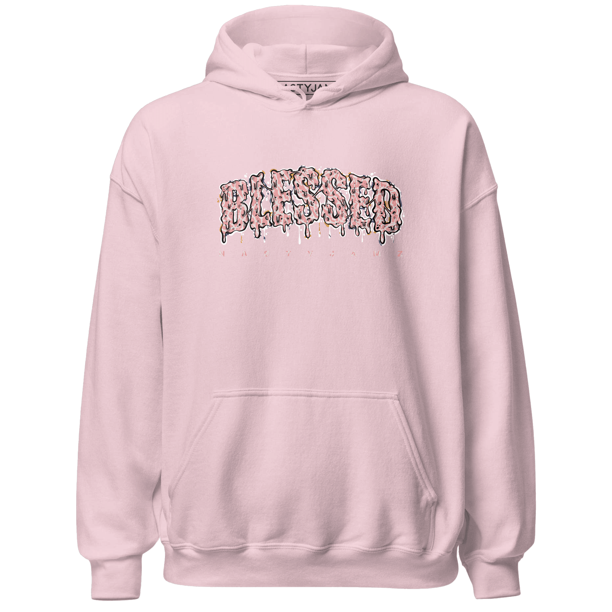 Red Stardust 3s Hoodie Match Blessed Text - NastyJamz