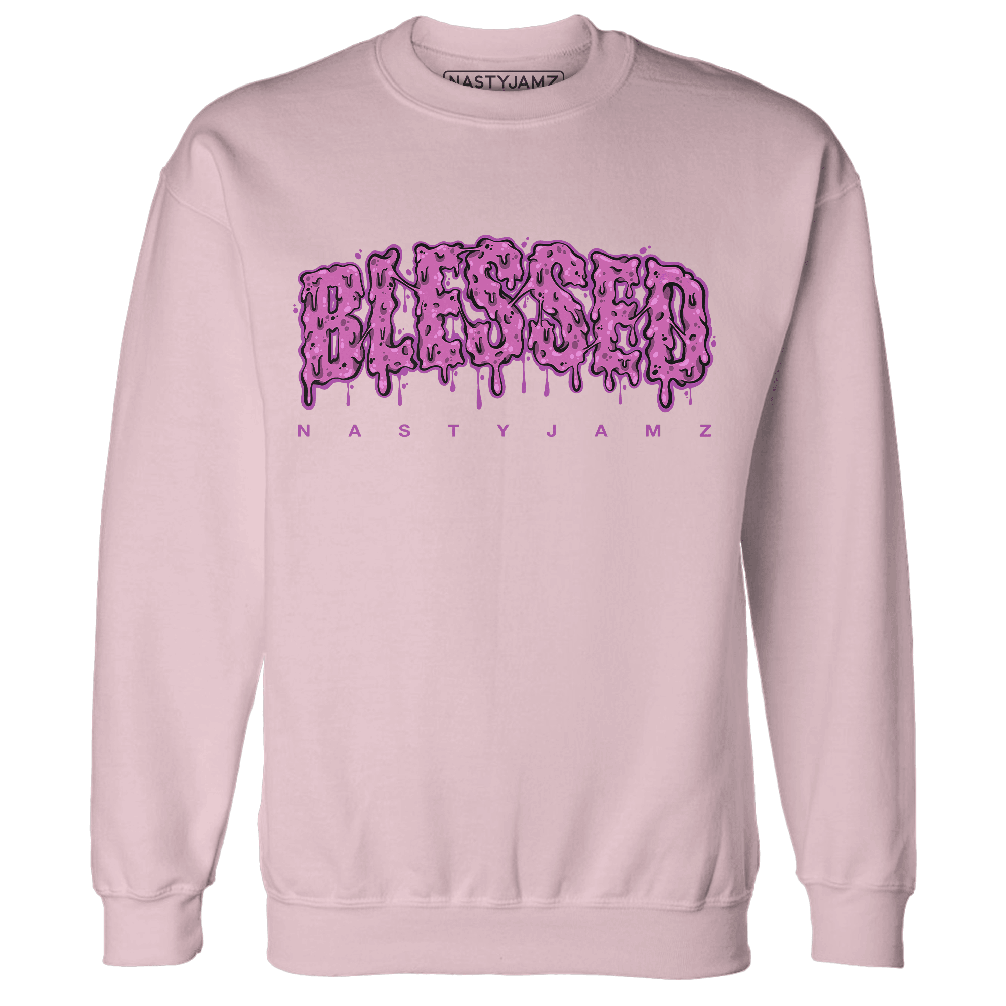 GS Hyper Violet 4s Sweatshirt Match Blessed Text - NastyJamz