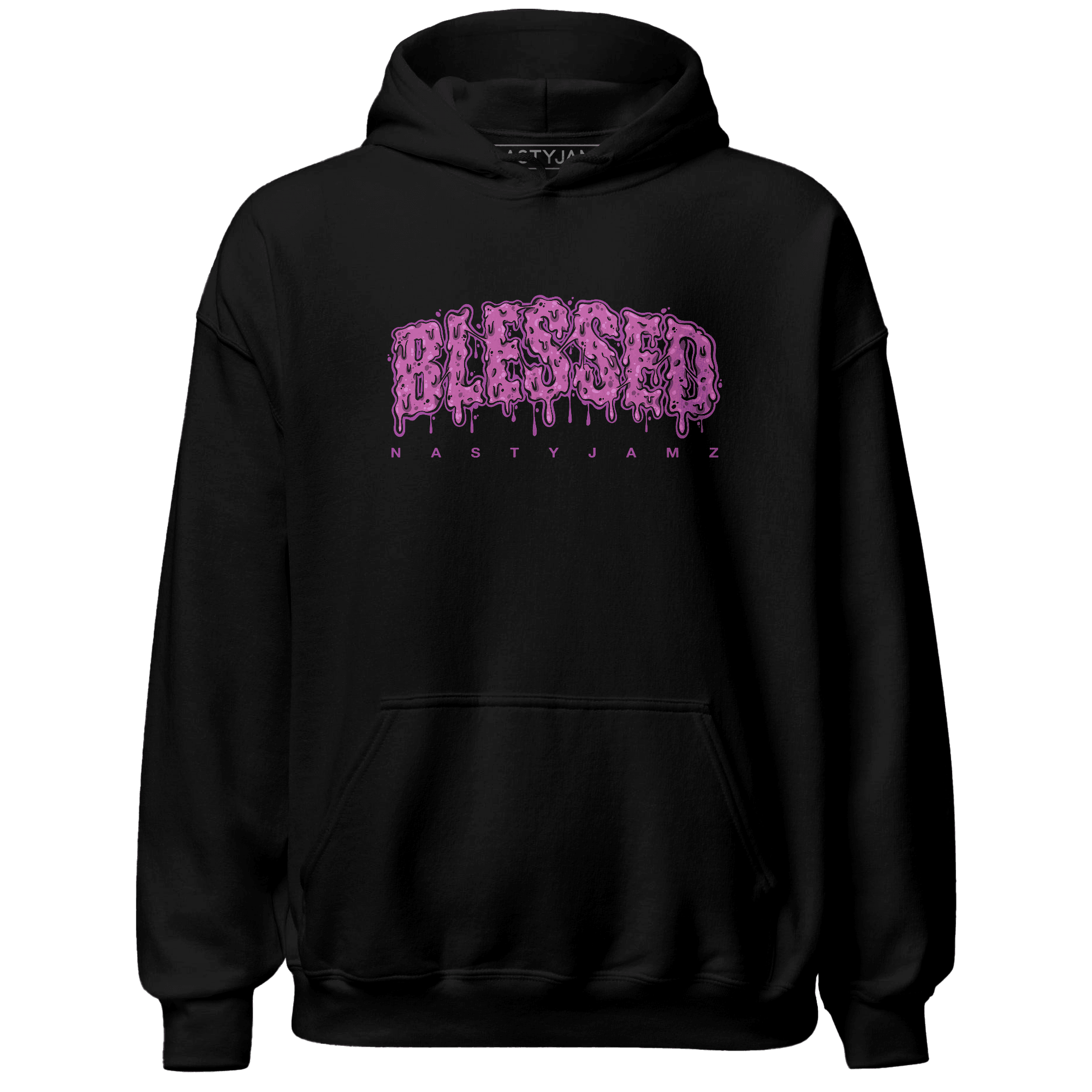 GS Hyper Violet 4s Hoodie Match Blessed Text - NastyJamz