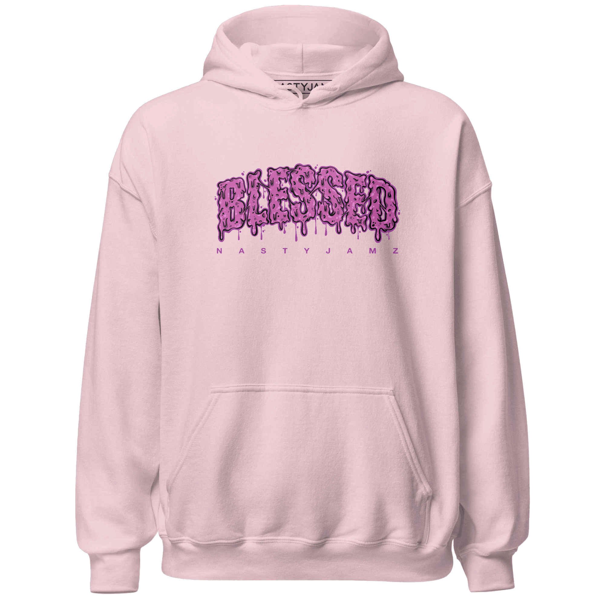 GS Hyper Violet 4s Hoodie Match Blessed Text - NastyJamz