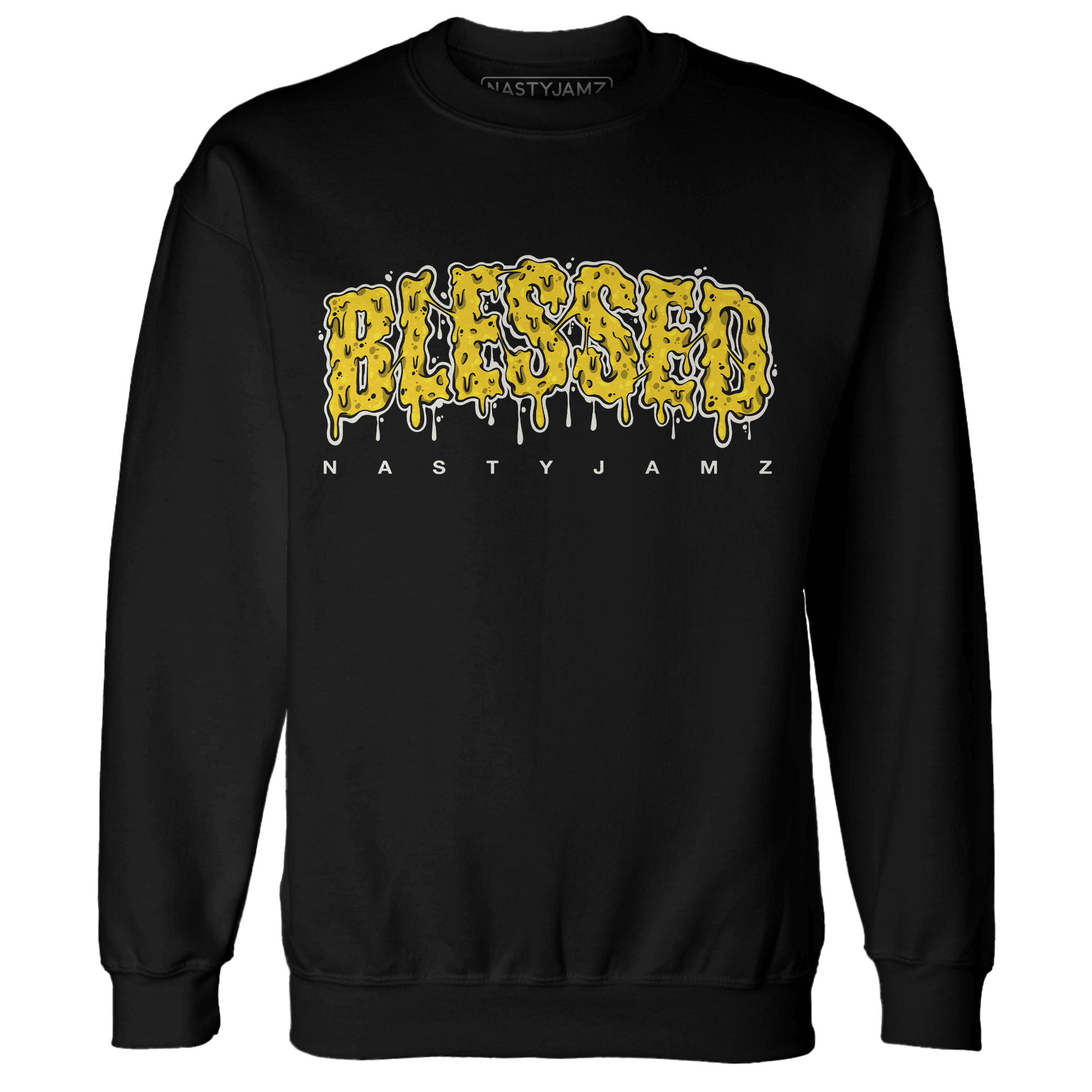 Vivid Sulfur 4s Sweatshirt Match Blessed Text - NastyJamz