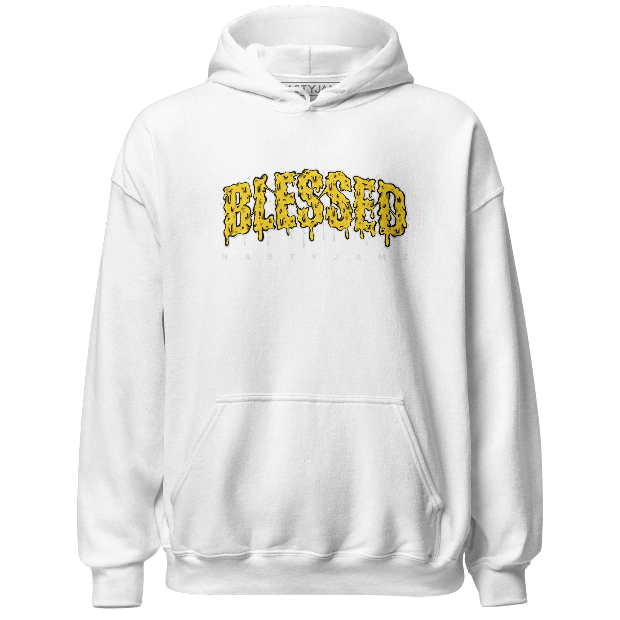 Vivid Sulfur 4s Hoodie Match Blessed Text - NastyJamz
