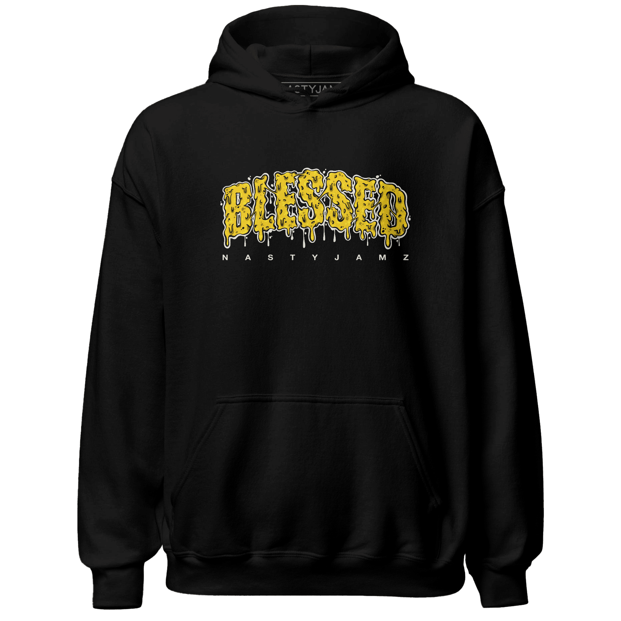 Vivid Sulfur 4s Hoodie Match Blessed Text - NastyJamz