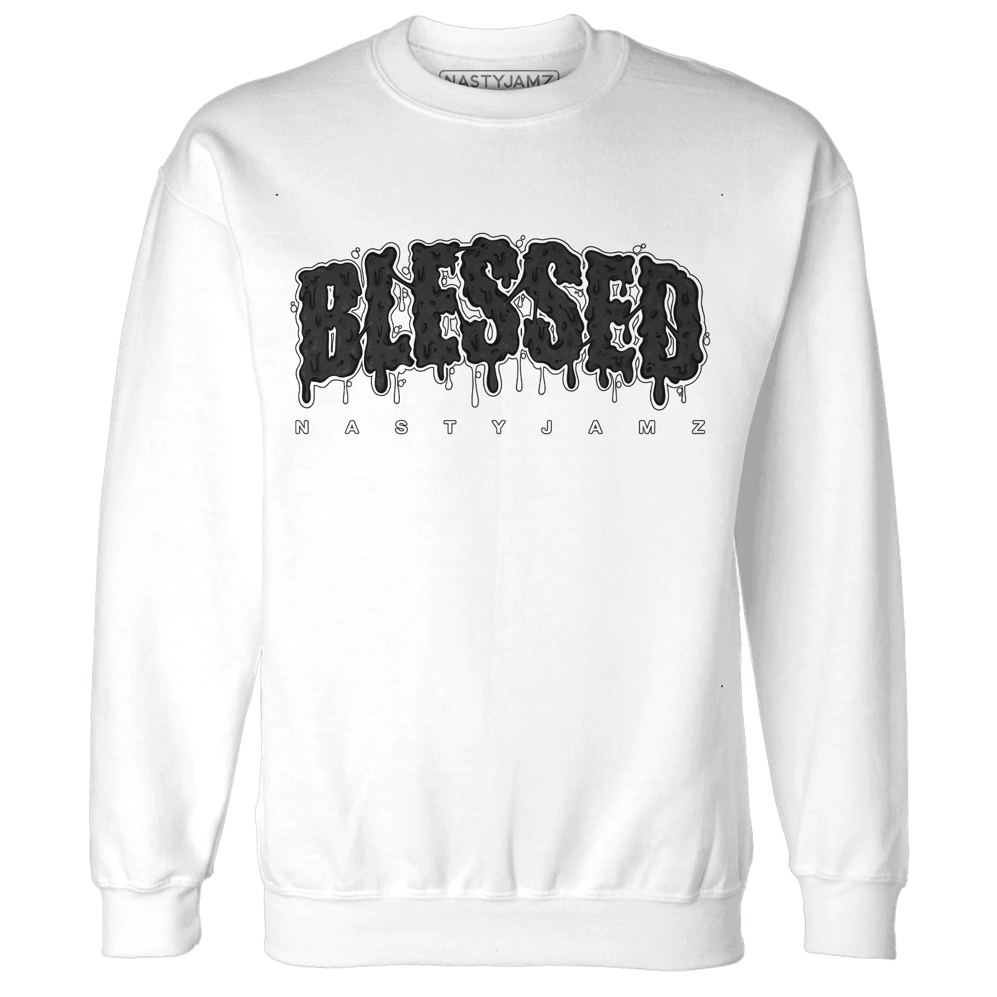 White-Thunder-4s-Sweatshirt-Match-Blessed-Text