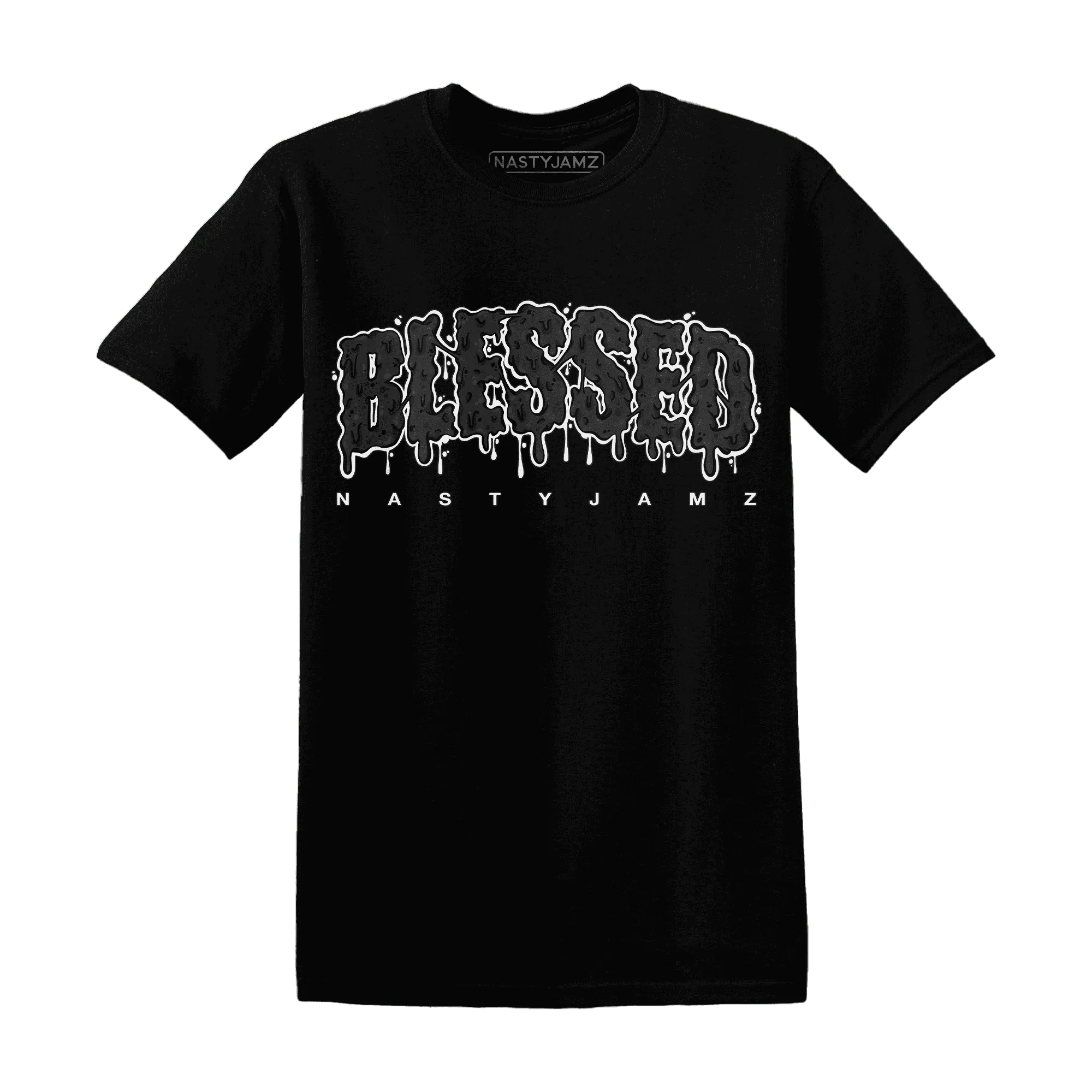 White-Thunder-4s-T-Shirt-Match-Blessed-Text