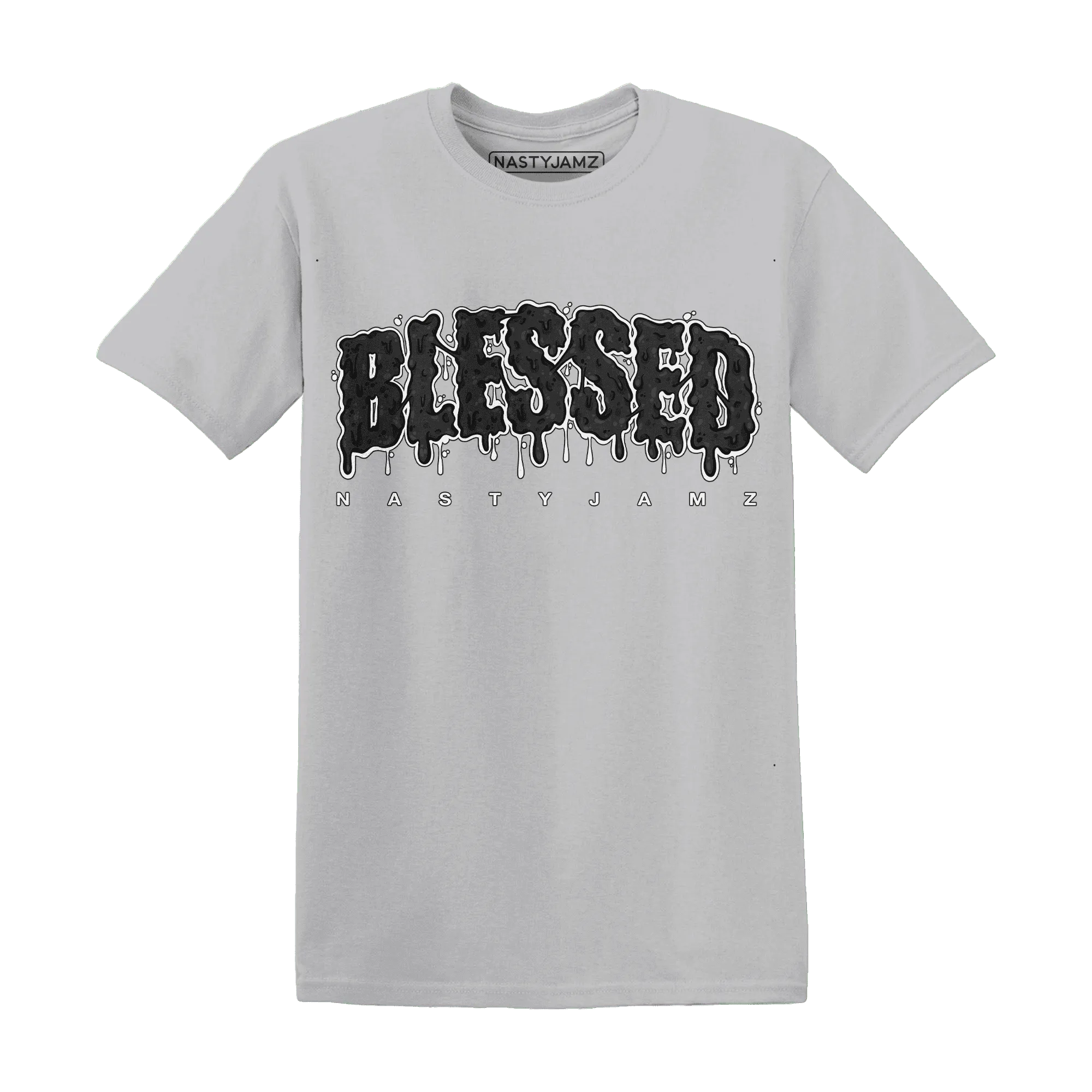 White-Thunder-4s-T-Shirt-Match-Blessed-Text