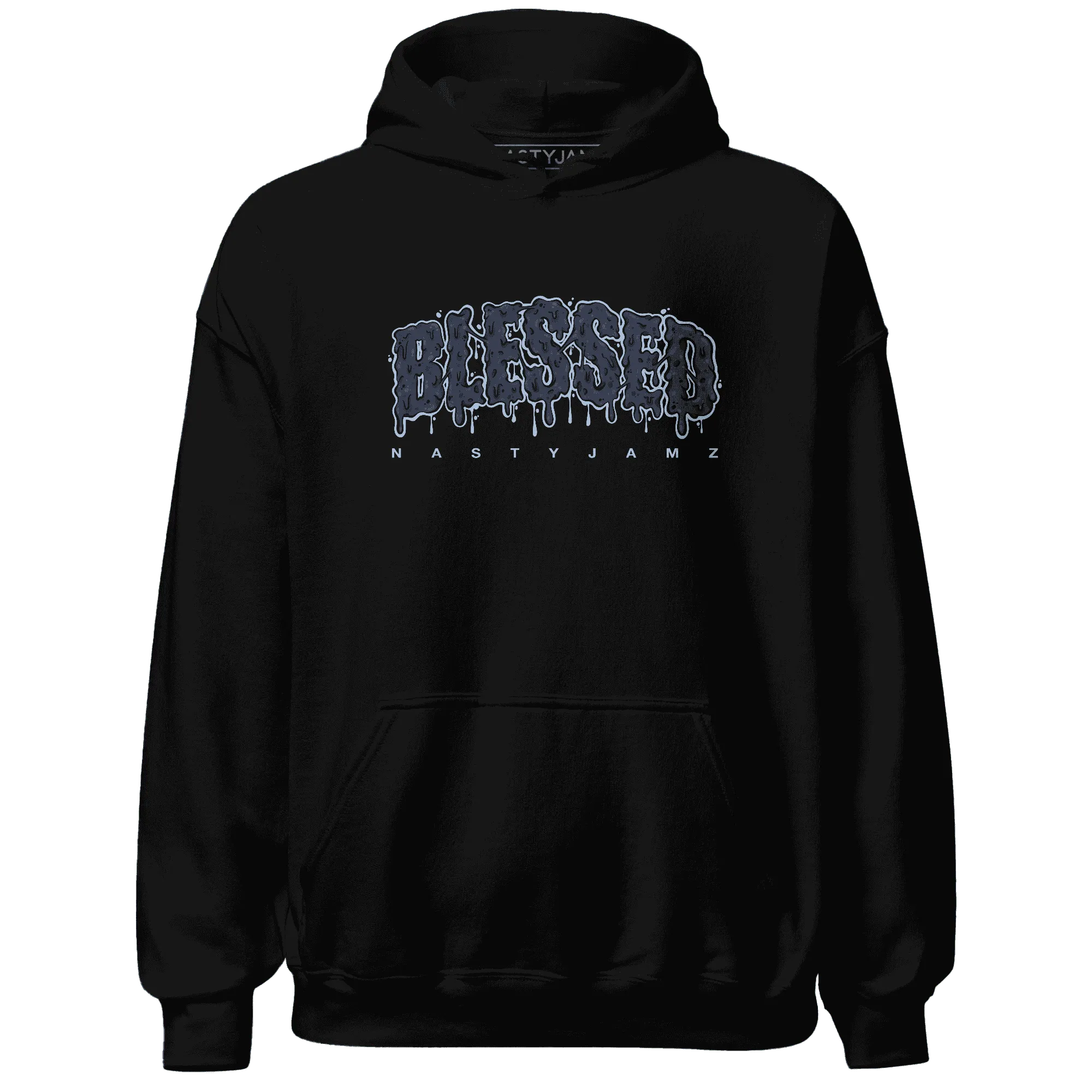 White-Navy-6s-Hoodie-Match-Blessed-Text