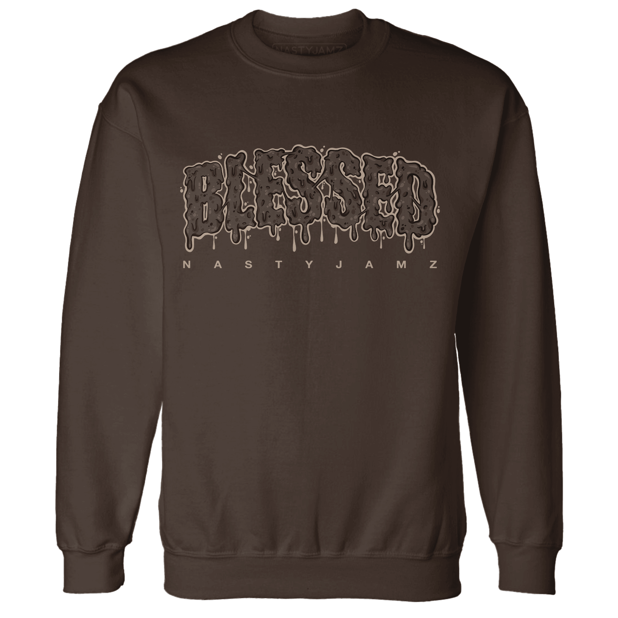 Dunk Low Baroque Brown Sweatshirt Match Blessed Text - NastyJamz