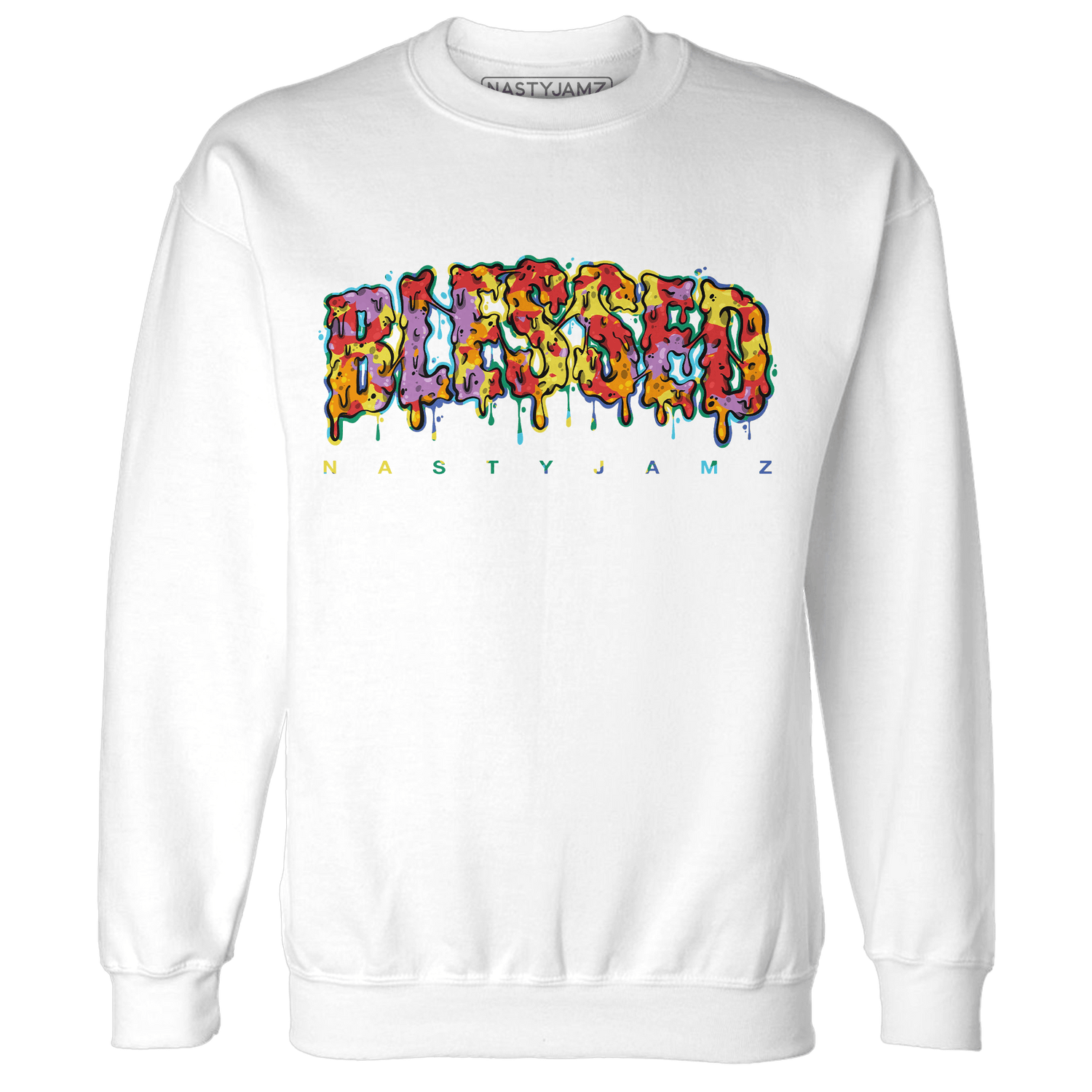 Mid GS Six Championships 1s Sweatshirt Match Blessed Text - NastyJamz