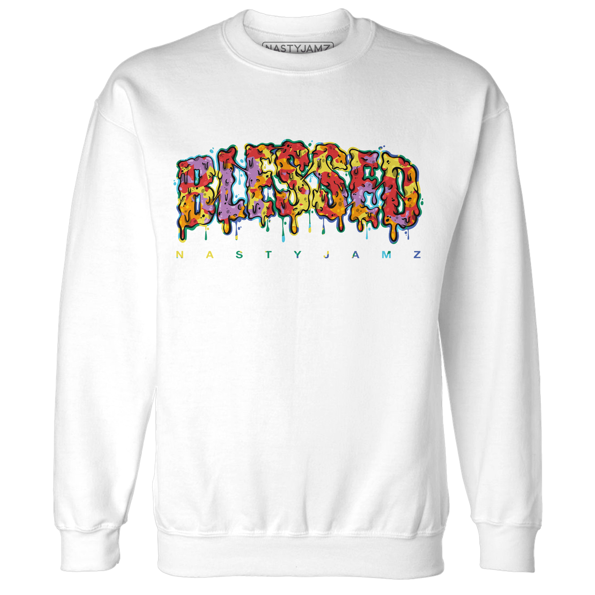 Mid GS Six Championships 1s Sweatshirt Match Blessed Text - NastyJamz