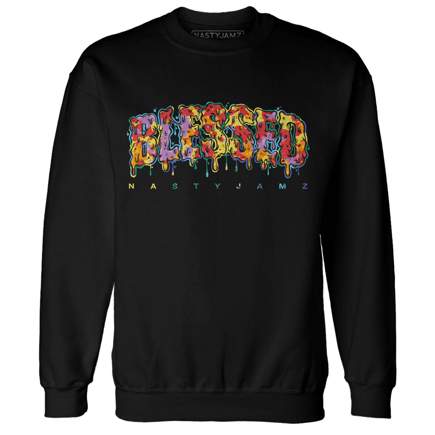 Mid GS Six Championships 1s Sweatshirt Match Blessed Text - NastyJamz