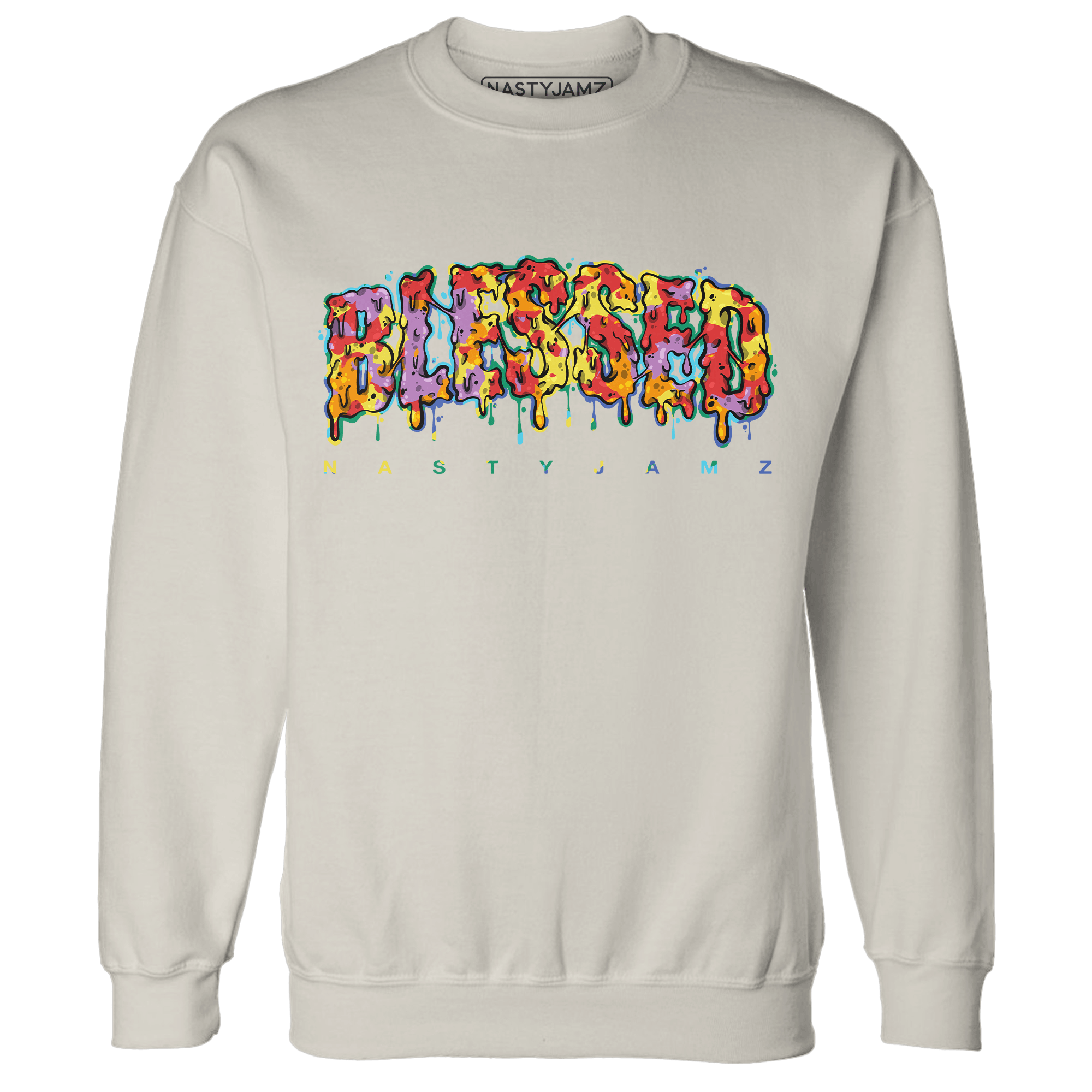 Mid GS Six Championships 1s Sweatshirt Match Blessed Text - NastyJamz