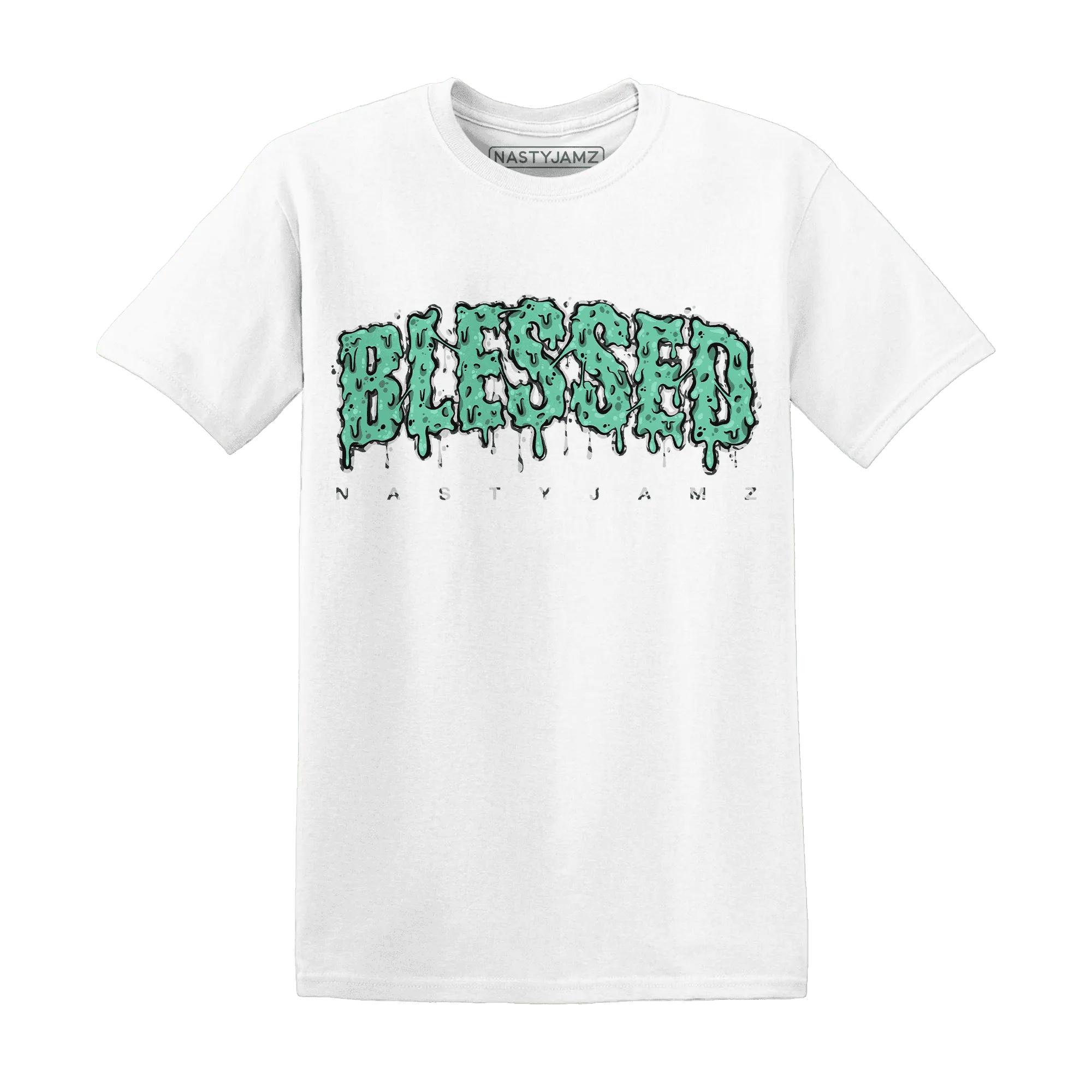 Green-Glow-3s-T-Shirt-Match-Blessed-Text