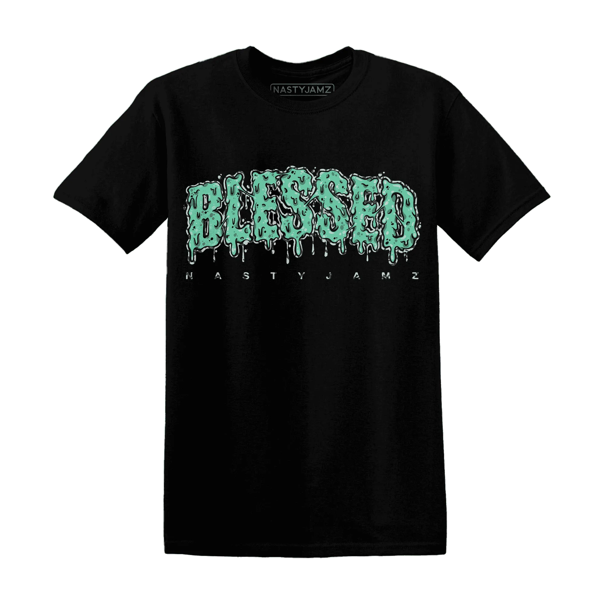 Green-Glow-3s-T-Shirt-Match-Blessed-Text