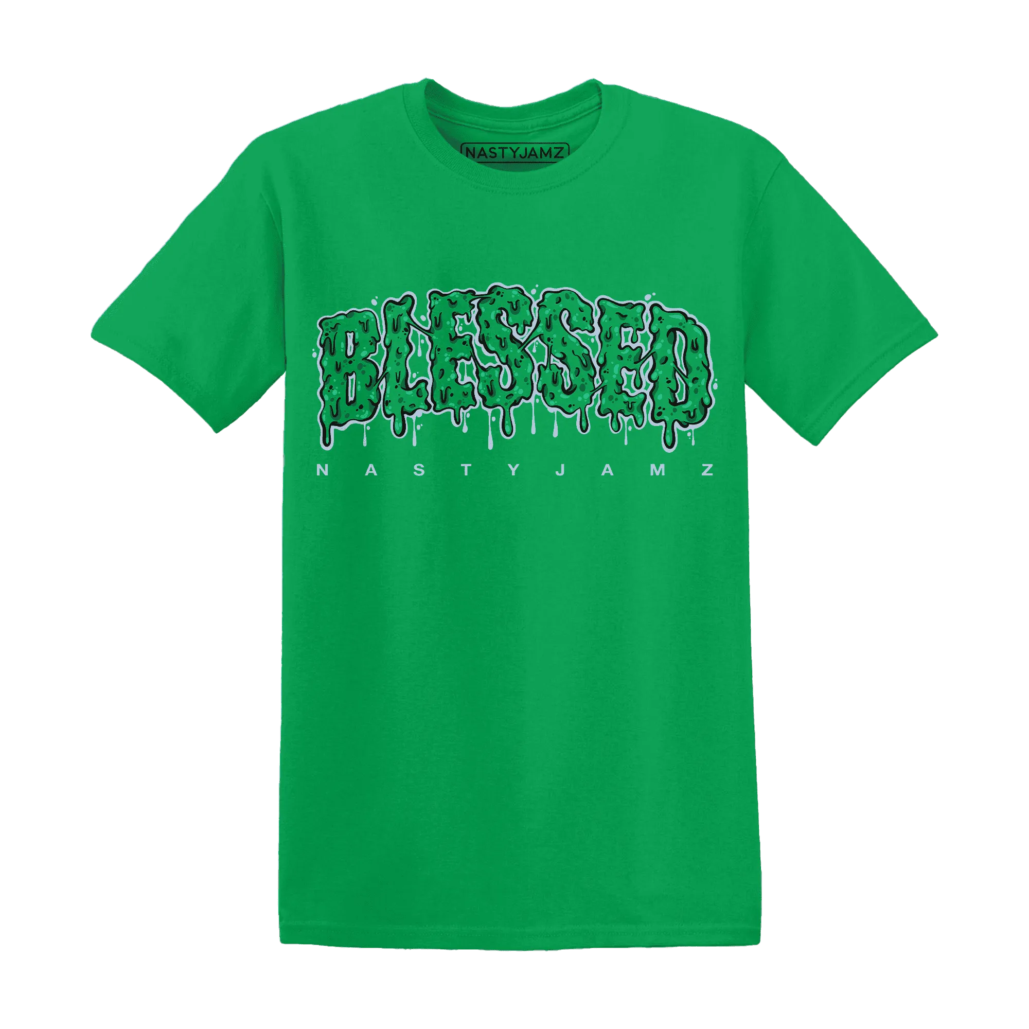 Lucky-Green-5s-T-Shirt-Match-Blessed-Text