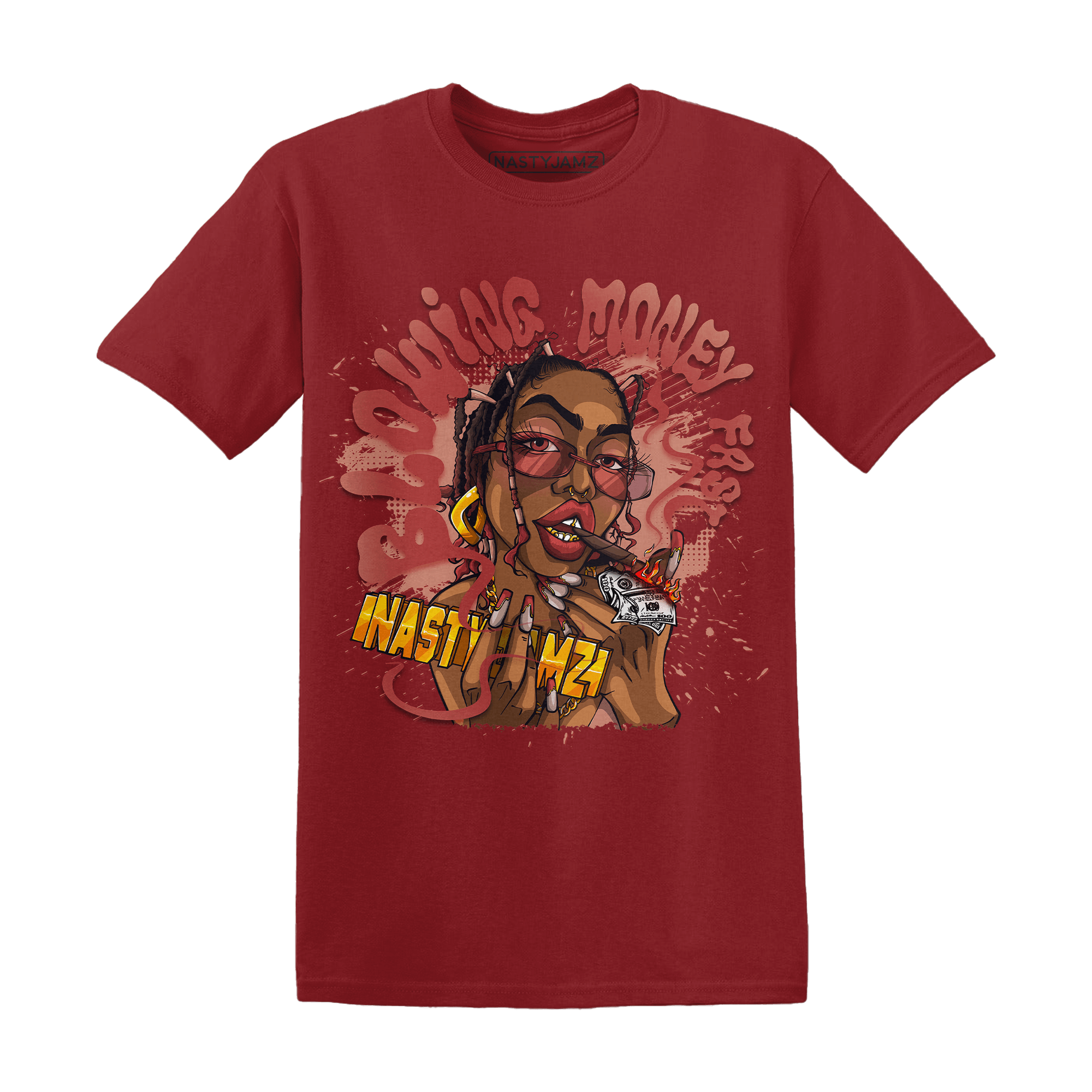 Dune Red 13s T Shirt Match Blowing Money Fast Girl - NastyJamz