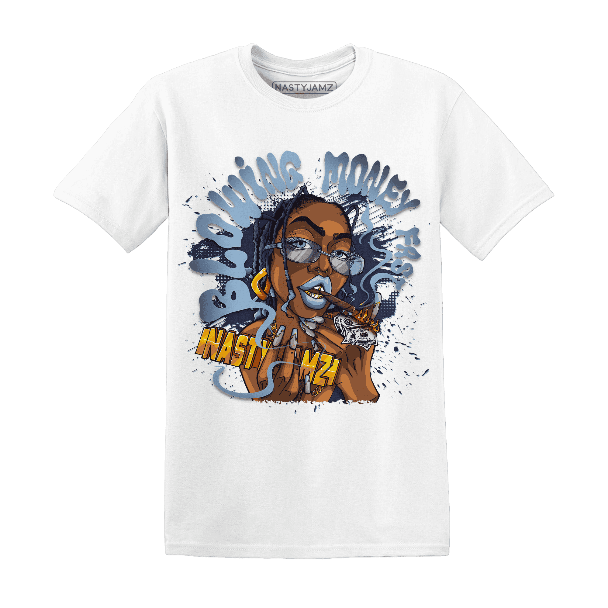 First In Flight 1s T Shirt Match Blowing Money Fast Girl - NastyJamz