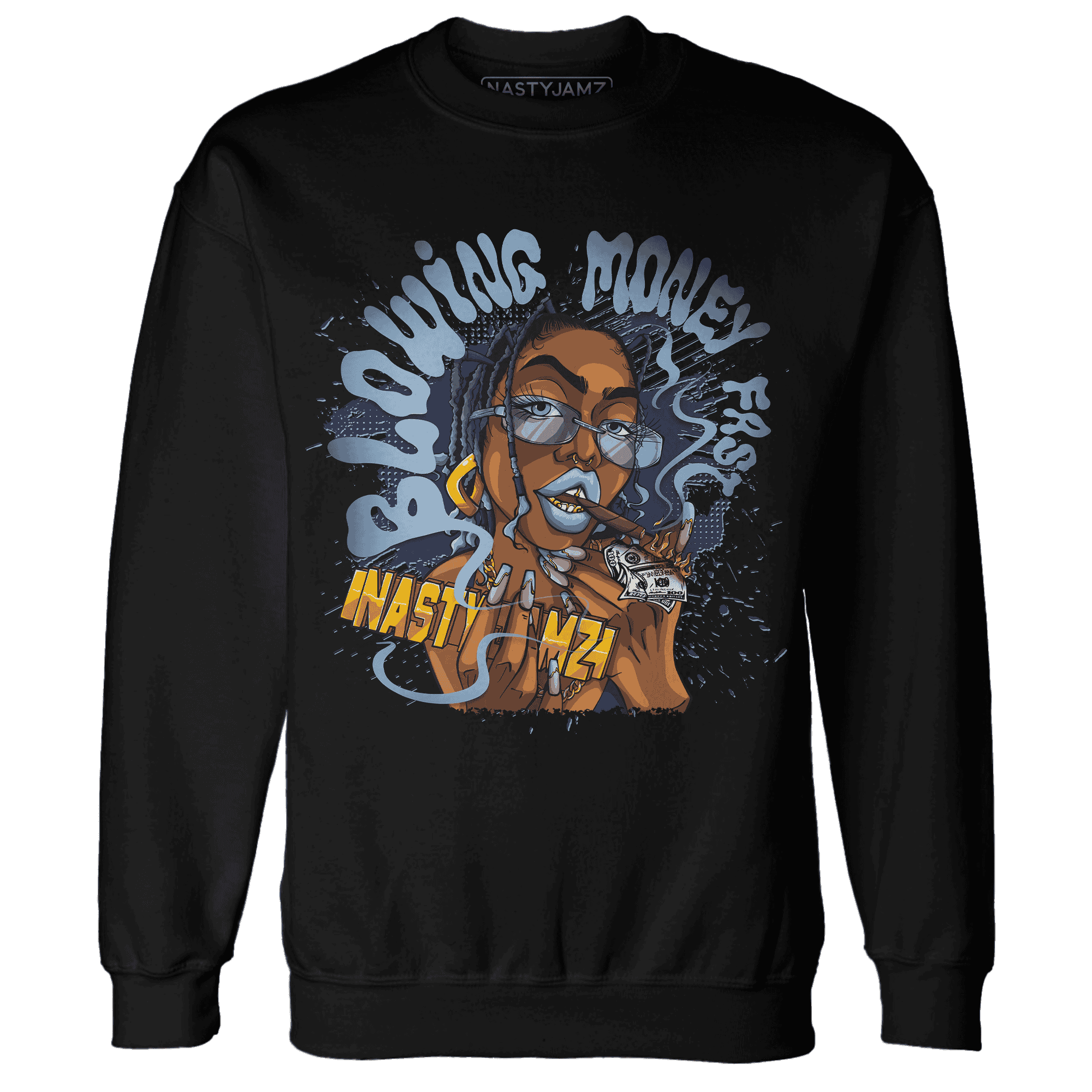 First In Flight 1s Sweatshirt Match Blowing Money Fast Girl - NastyJamz