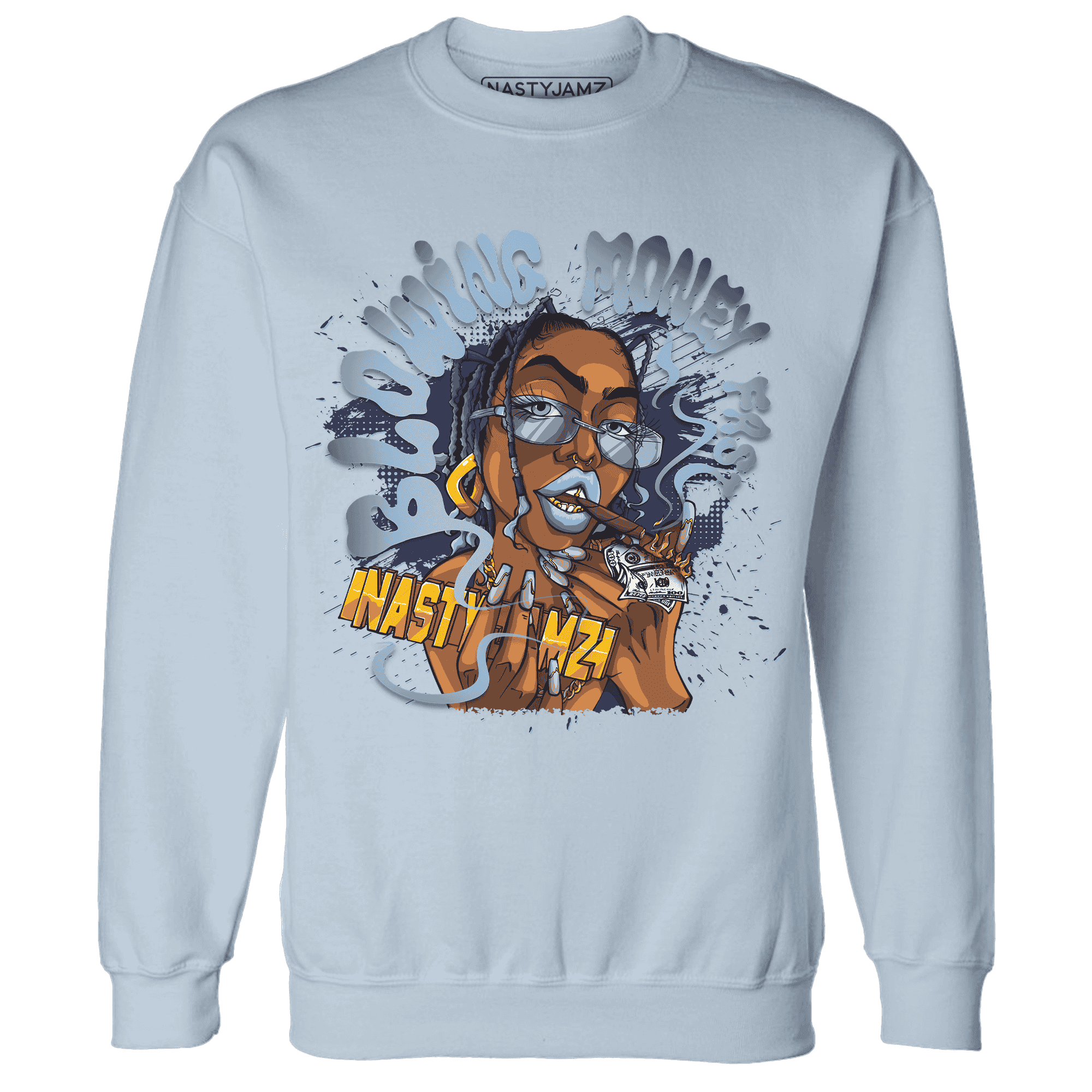 First In Flight 1s Sweatshirt Match Blowing Money Fast Girl - NastyJamz