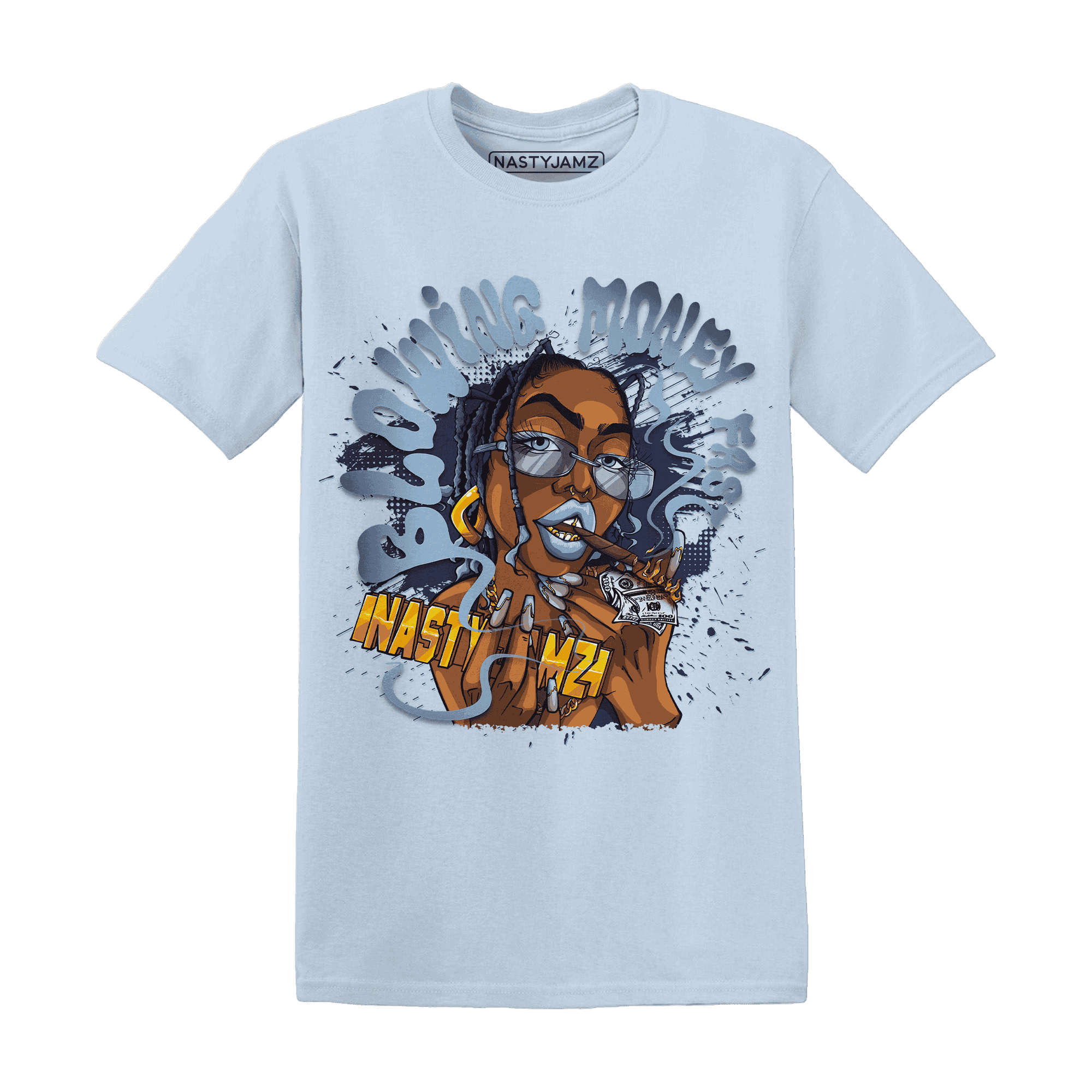 First In Flight 1s T Shirt Match Blowing Money Fast Girl - NastyJamz