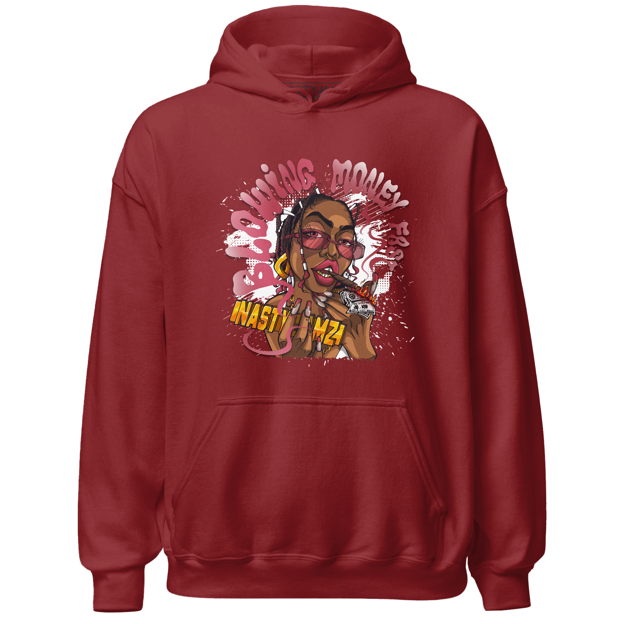 High 85 Metallic Burgundy 1s Hoodie Match Blowing Money Fast Girl - NastyJamz