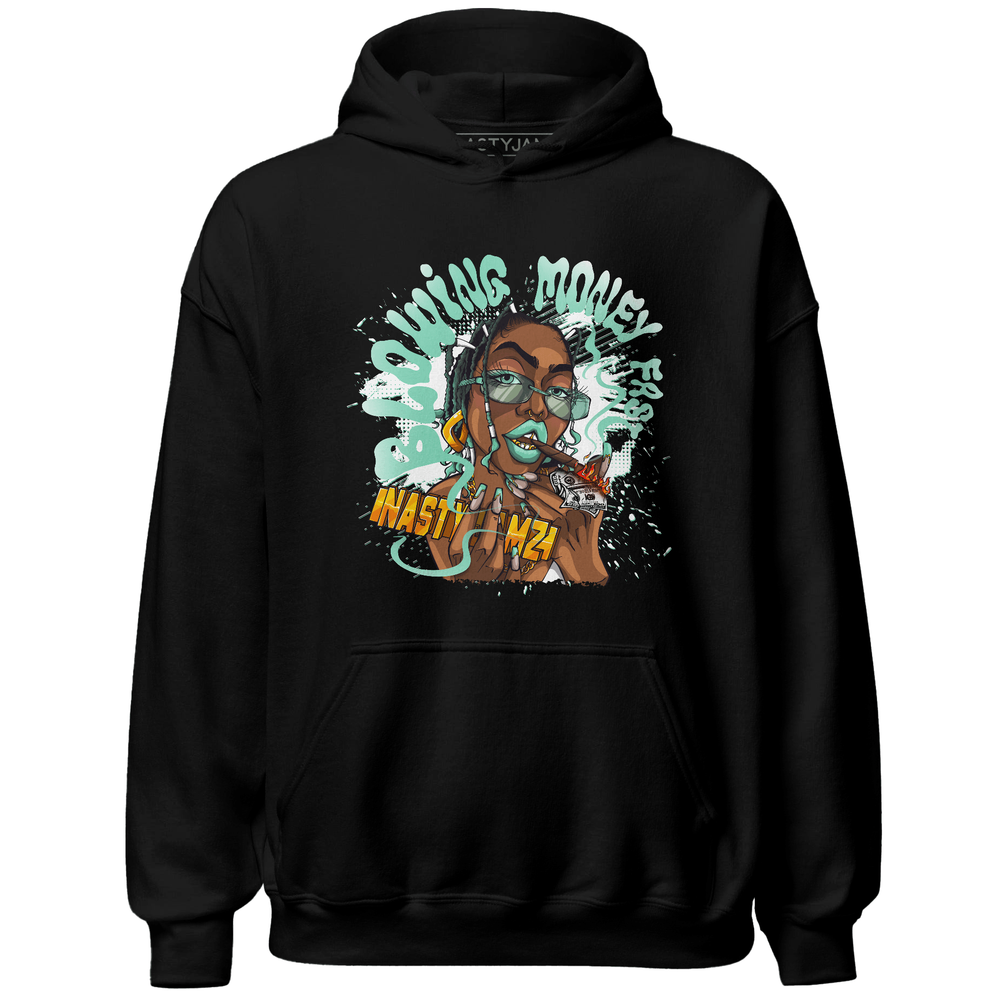 High OG Green Glow 1s Hoodie Match Blowing Money Fast Girl - NastyJamz