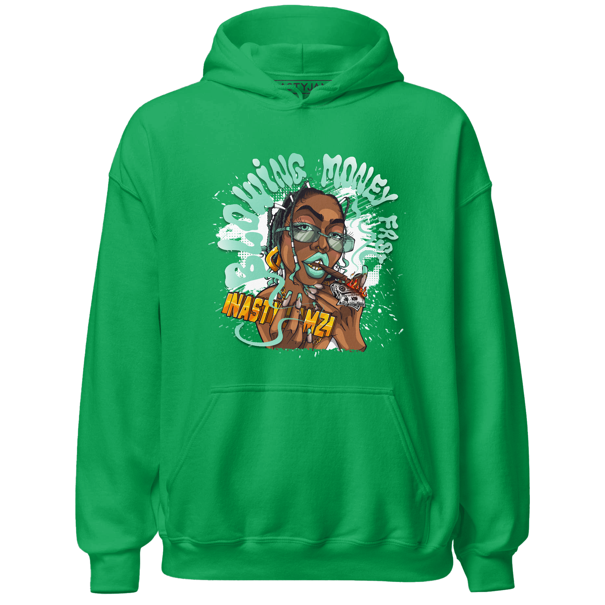 High OG Green Glow 1s Hoodie Match Blowing Money Fast Girl - NastyJamz