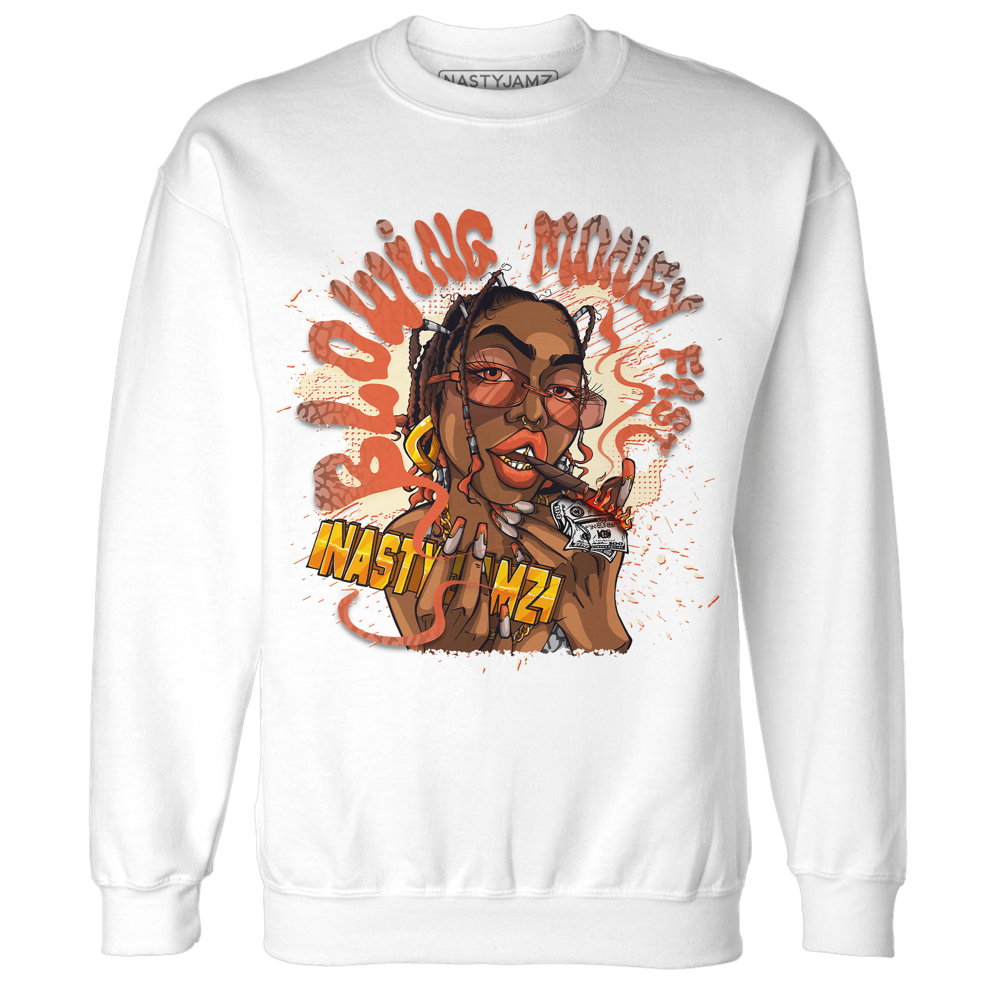 Georgia Peach 3s Sweatshirt Match Blowing Money Fast Girl - NastyJamz