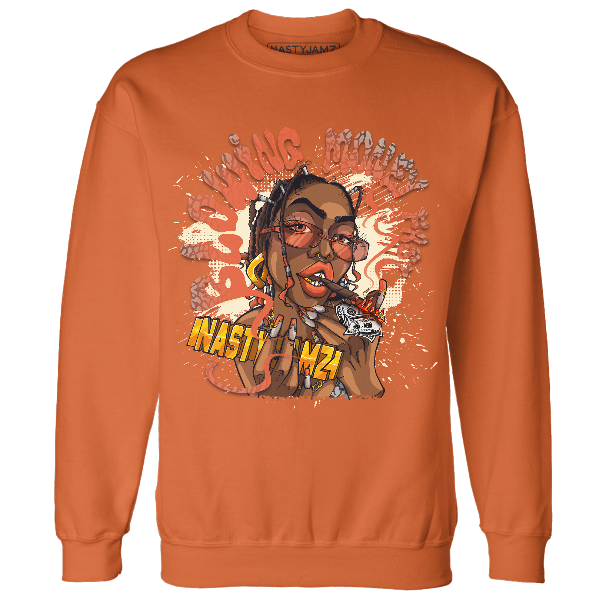 Georgia Peach 3s Sweatshirt Match Blowing Money Fast Girl - NastyJamz