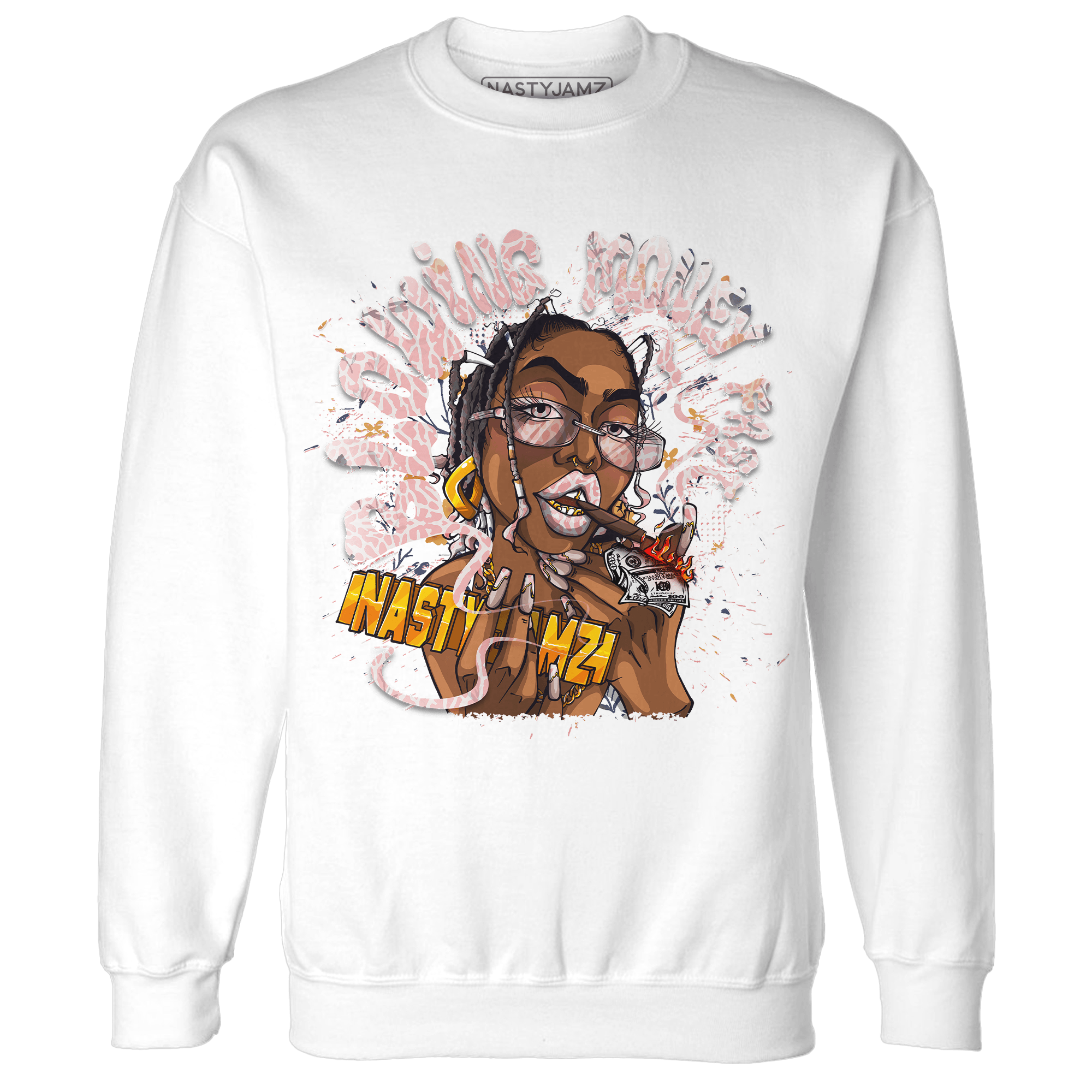 Red Stardust 3s Sweatshirt Match Blowing Money Fast Girl - NastyJamz