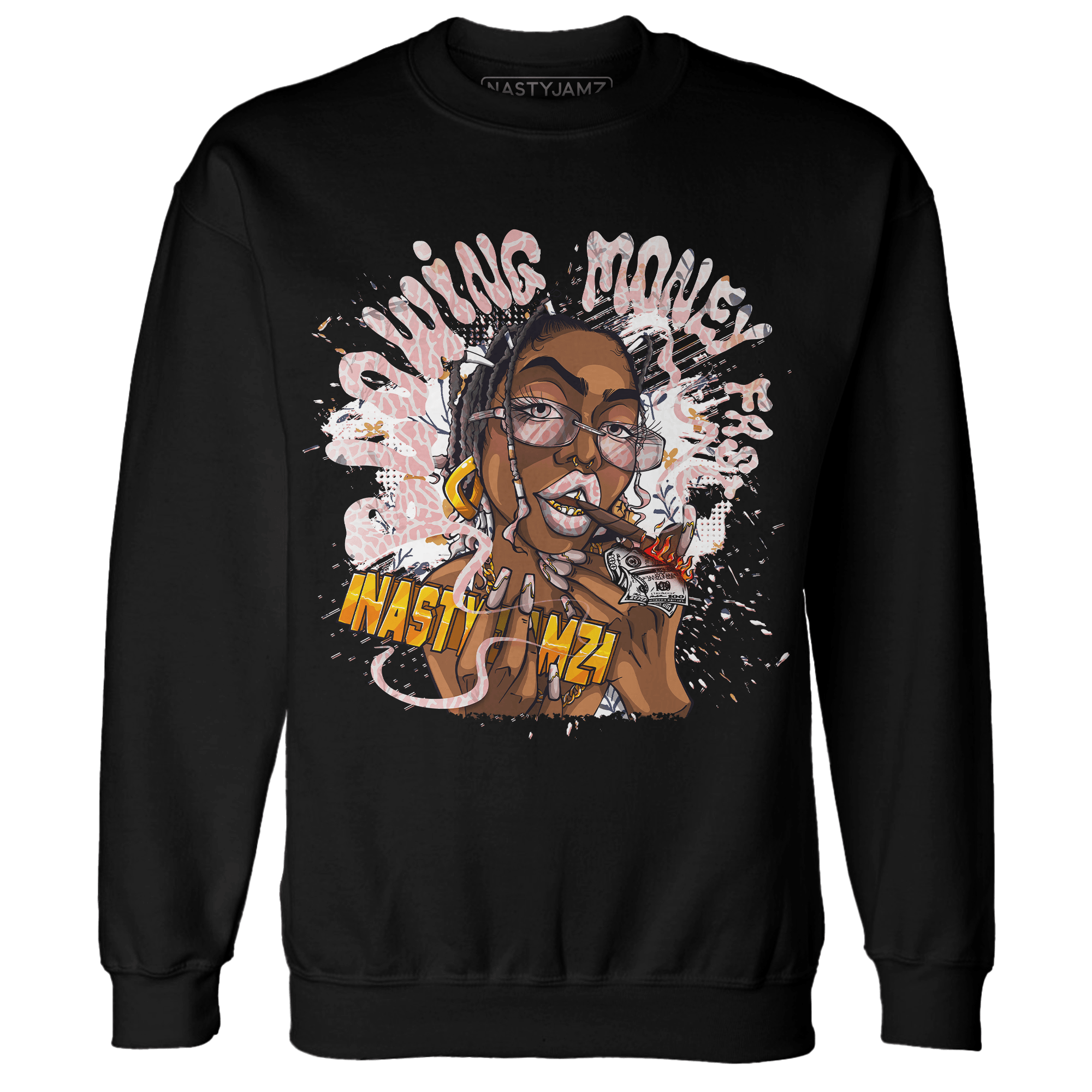 Red Stardust 3s Sweatshirt Match Blowing Money Fast Girl - NastyJamz