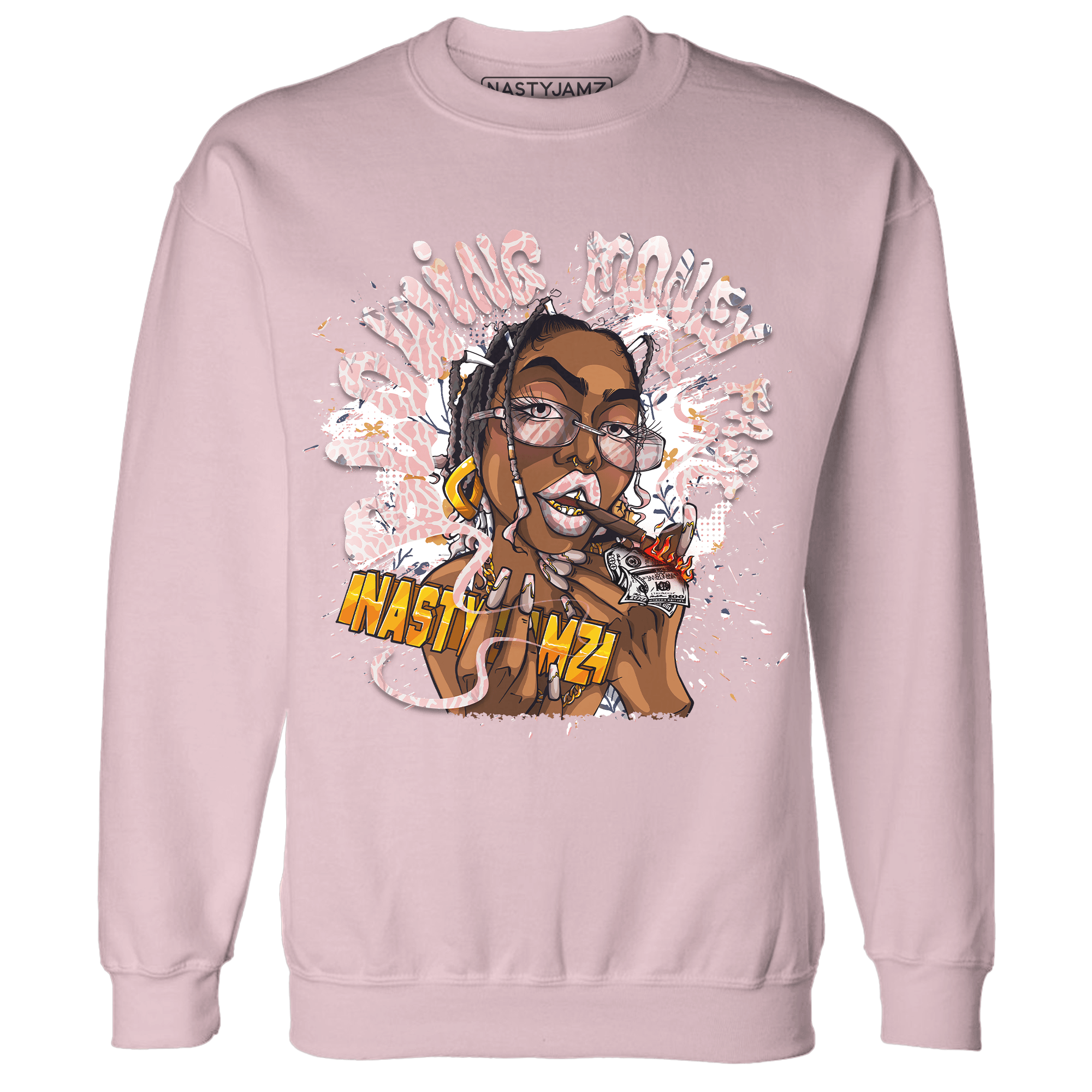 Red Stardust 3s Sweatshirt Match Blowing Money Fast Girl - NastyJamz