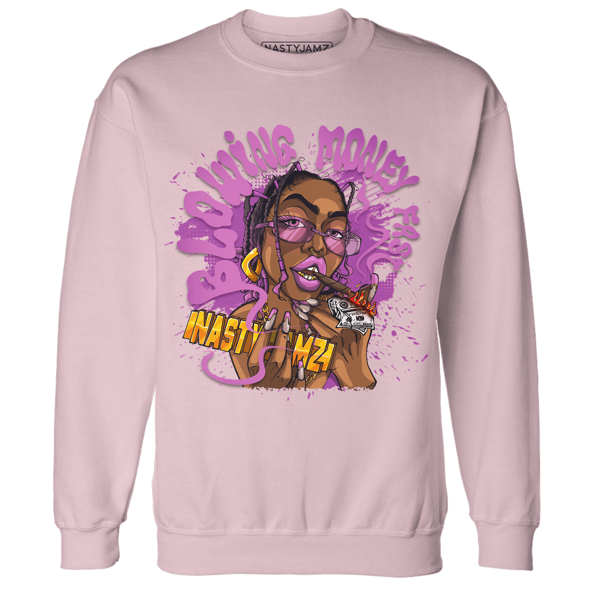 GS Hyper Violet 4s Sweatshirt Match Blowing Money Fast Girl - NastyJamz